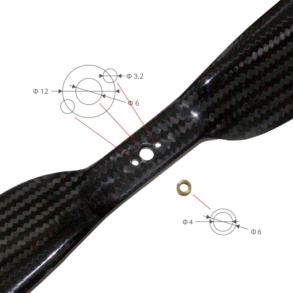 Xoar PJP-T-L 17x6 1550 RC Quadcopter Propellers CW CCW - 1 Pair 17 Inch Carbon Fiber Drone Props for Low Kv Brushless Motors (T-Motor, Hacker, KDE, Scorpion Power) - Perfect for FPV Racing, Aerial Photography & Long Flight Time Drones
