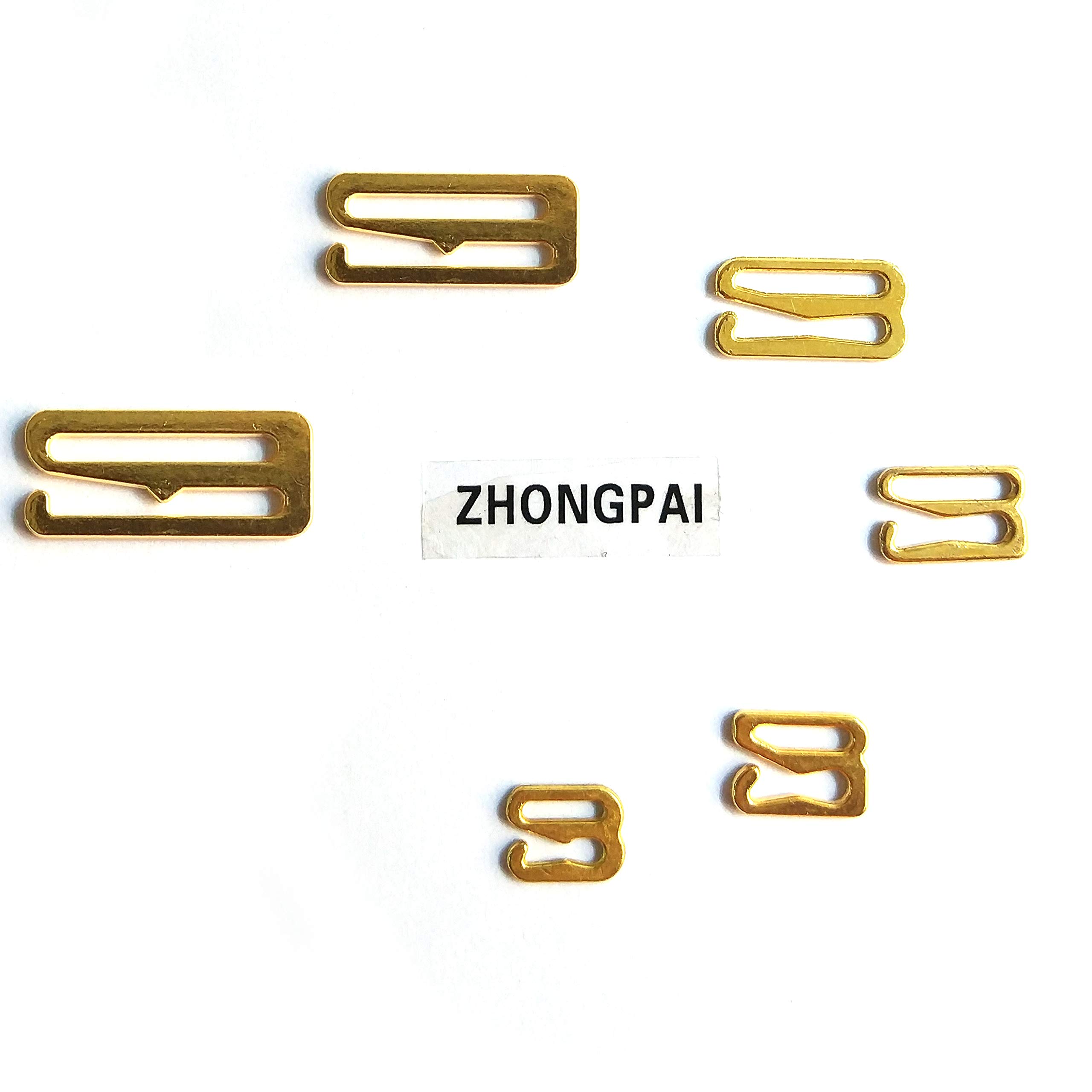 150-Piece Metal Lingerie Adjustment Strap Slides - Gold Sewing Clips & Bra Hook Clasps (10mm) for DIY Lingerie Repair & Underwear Strap Replacement - Perfect for Sewing, Crafting & Wardrobe Fixes