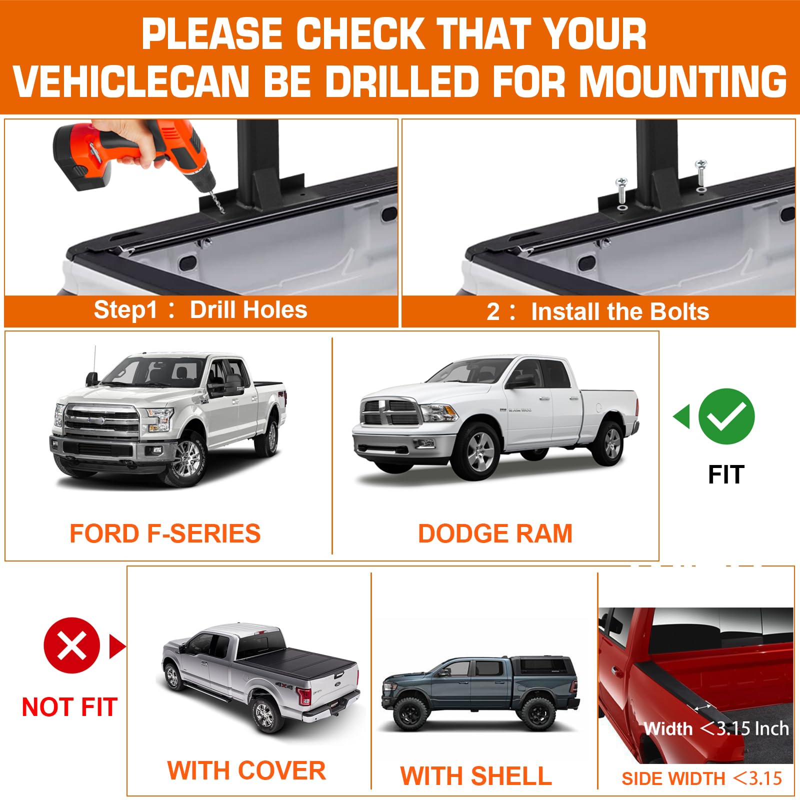 Universal Aluminum Truck Ladder Rack - Adjustable 62-80 Inch Pickup Bed Rack with 800LB Capacity | Heavy Duty for Bikes, Kayaks, Surfboards, Ladders, Lumber & Tents | Perfect for Outdoor Adventures, Camping & Work Transport