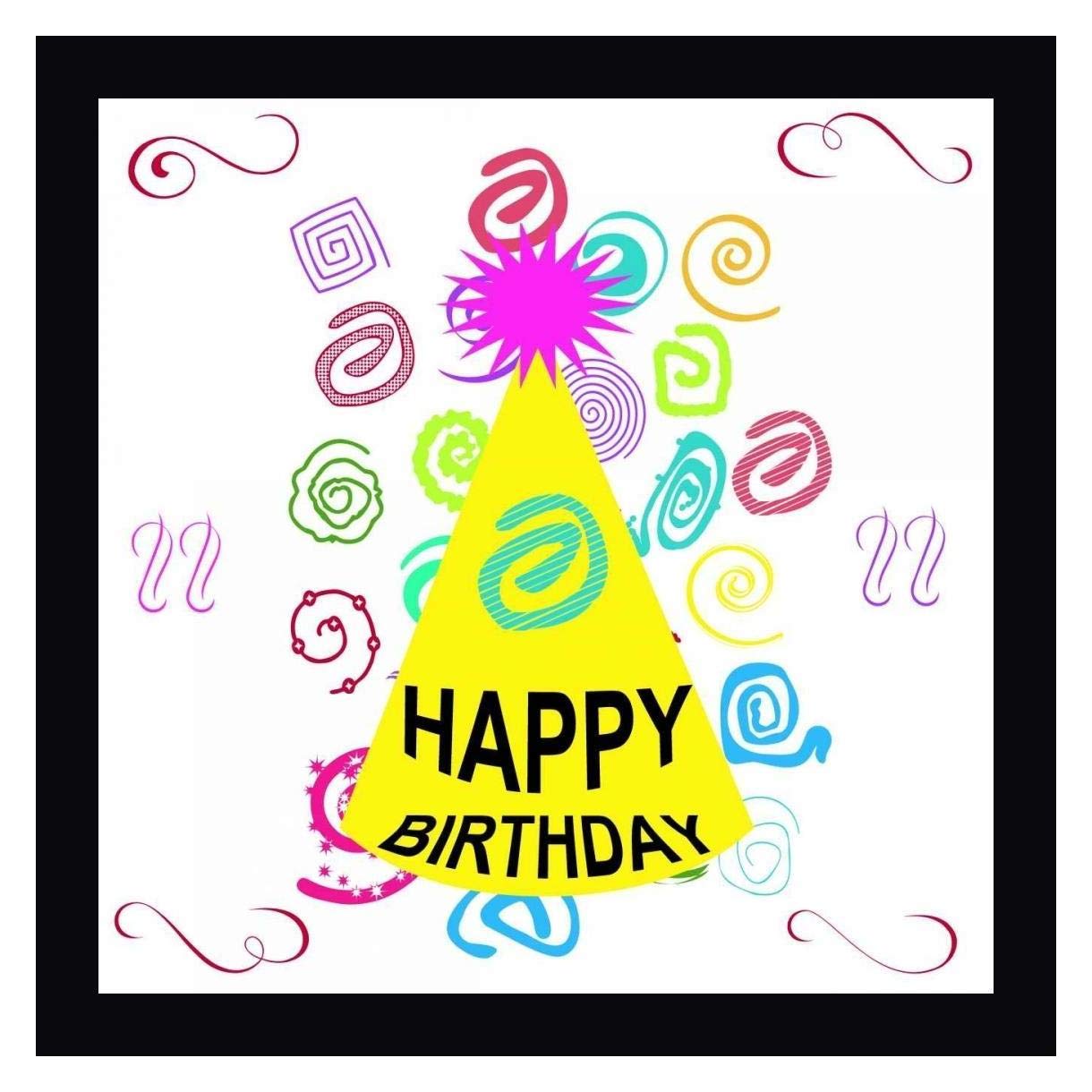Birthday Time by Sheldon Lewis - 20x20 Inch Black Framed Canvas Wall Art Print - Ready to Hang - Perfect for Home Decor, Office & Gift Giving