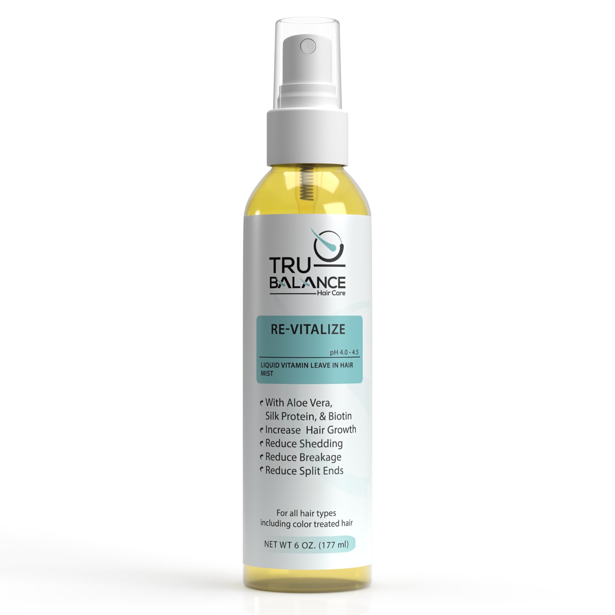 RE-Vitalize Liquid Vitamin Hair Mist with Biotin & Keratin - Hair Treatment Spray for Shine, Frizz Control & Damage Repair - Leave-in Conditioner for All Hair Types (6 oz) - Perfect for Daily Use, Salon Results at Home & Travel Haircare