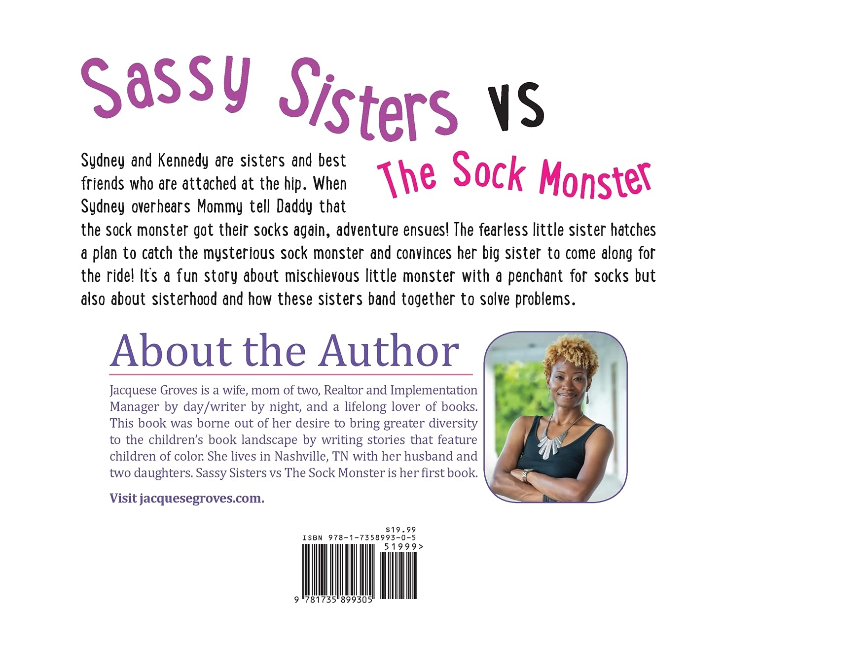 Sassy Sisters vs The Sock Monster - Fun Kids Socks with Grips for Playtime & School - Non-Slip Toddler Socks for Active Children