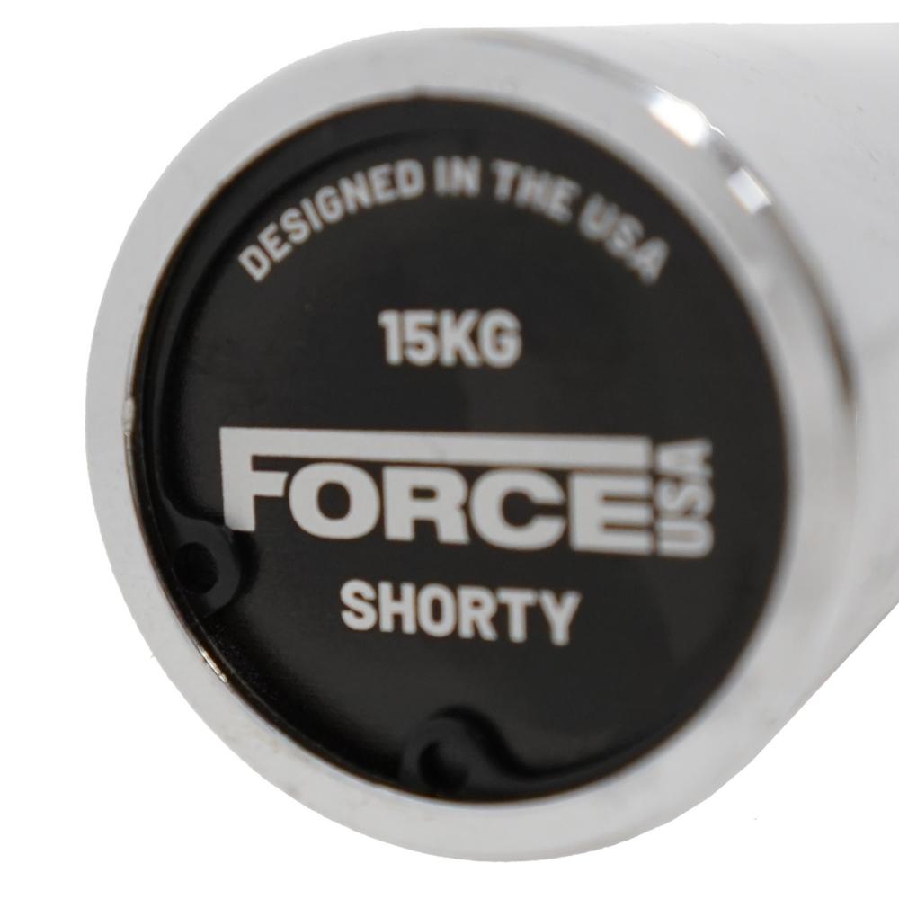 Force USA 15kg Short Olympic Barbell - Compact Weightlifting Bar for Home Gyms & Small Spaces | Perfect for CrossFit, Powerlifting & Strength Training