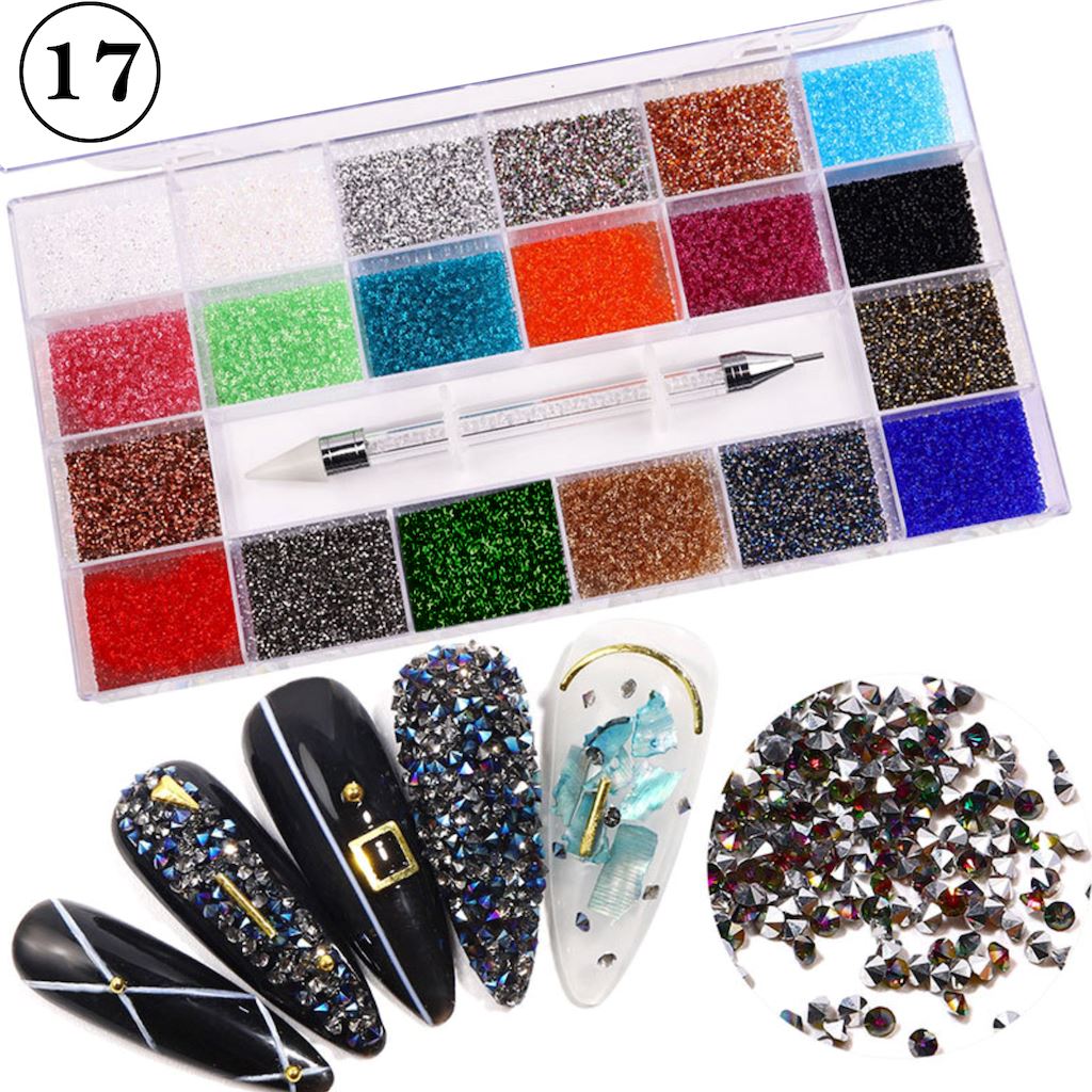 Premium Multi-Shaped Rhinestone Box Set for DIY Crafts, Jewelry Making, and Home Decor | Sparkling Decorative Stones for Nail Art, Scrapbooking, and Gift Wrapping