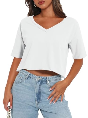 V Neck White
