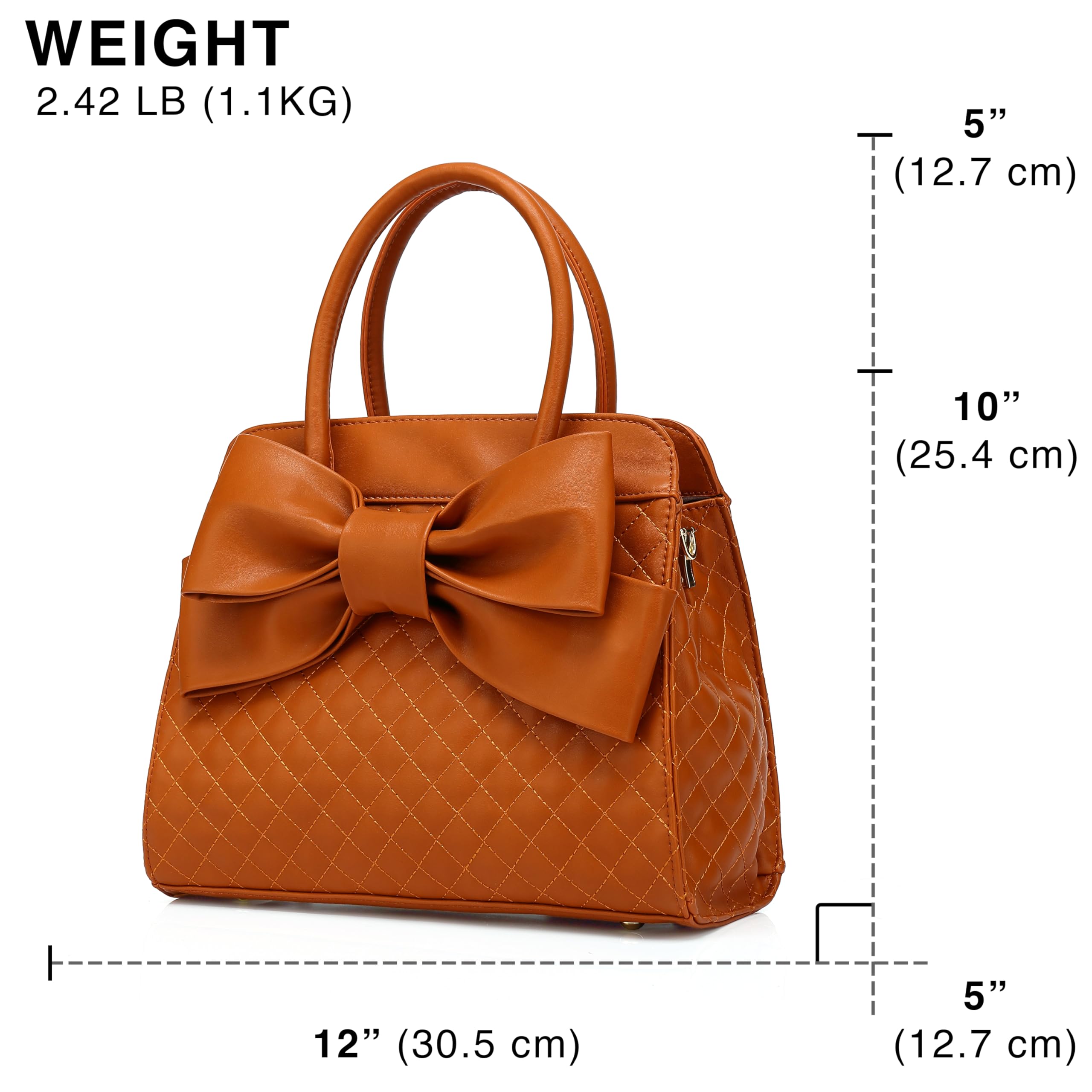 Scarleton Quilted Crossbody Bags for Women - Vegan Leather Small Shoulder Handbags with Adjustable Chain Strap | Perfect for Work, Travel & Everyday Use (H1048)