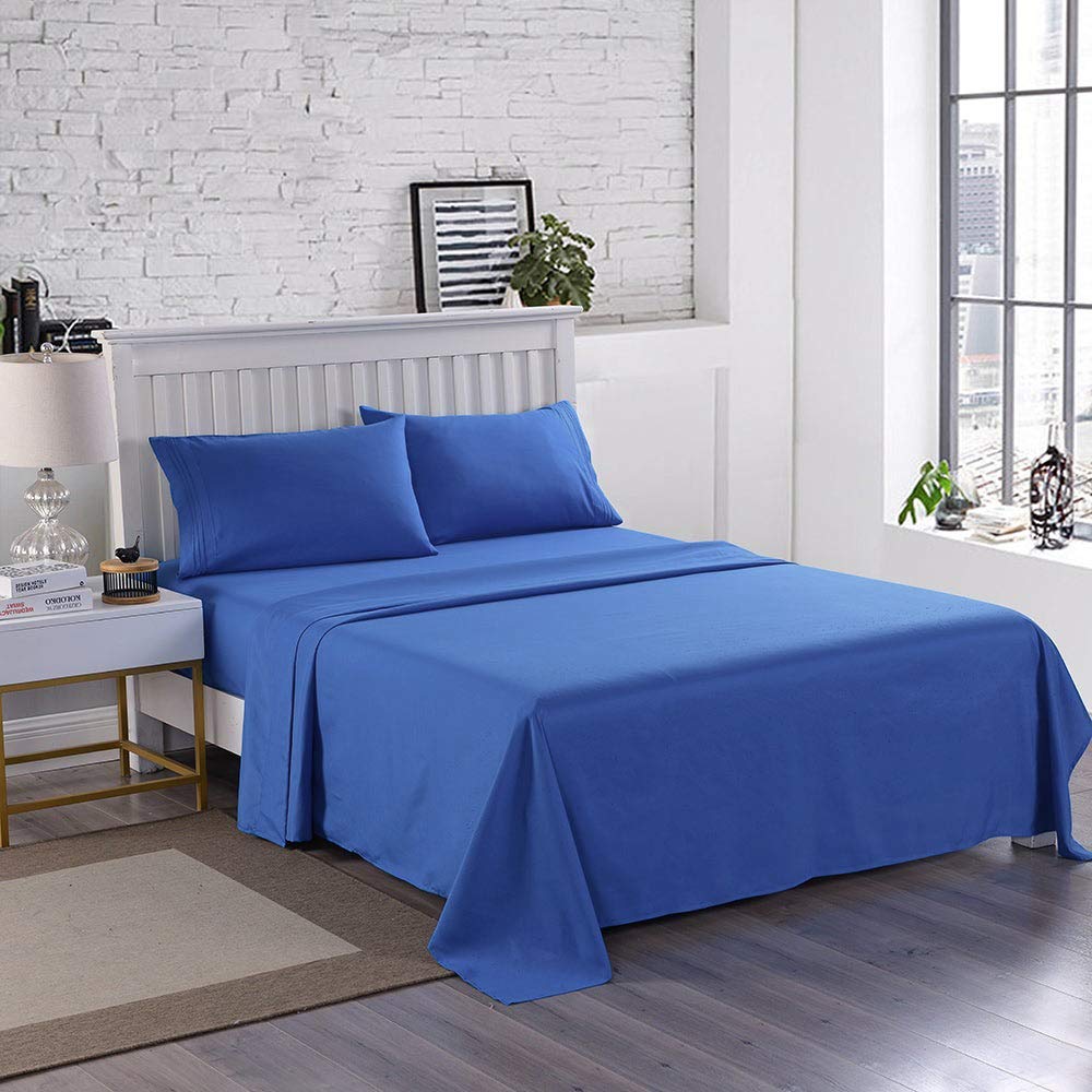 Premium 600 Thread Count 100% Long Staple Cotton Twin XL Sheet Set - 4 Piece Ultra Soft Bedding with 18