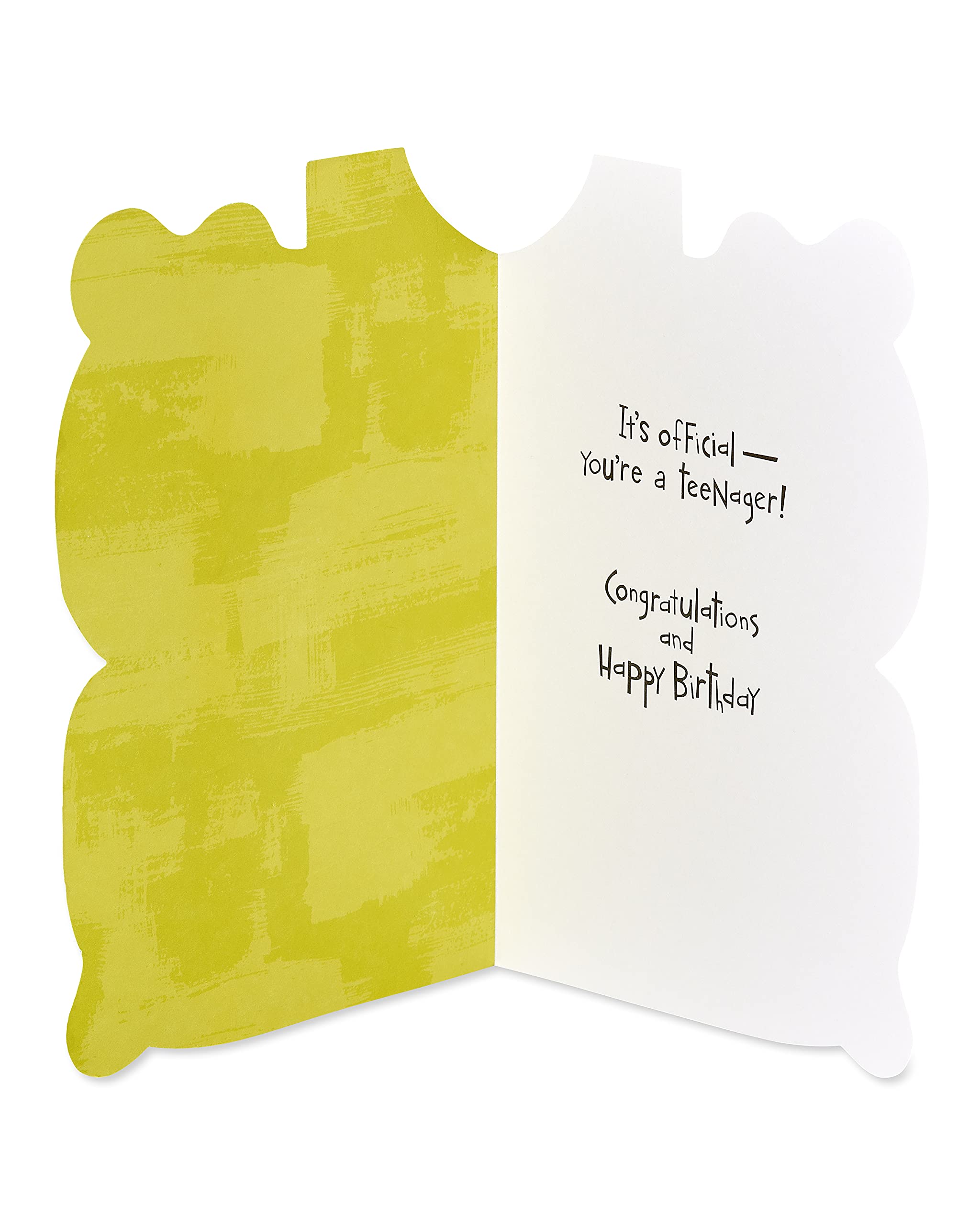 Official 13th Birthday Card - American Greetings - Funny Teen Greeting Card for Boys & Girls - Perfect for 13th Birthday Parties & Milestone Celebrations