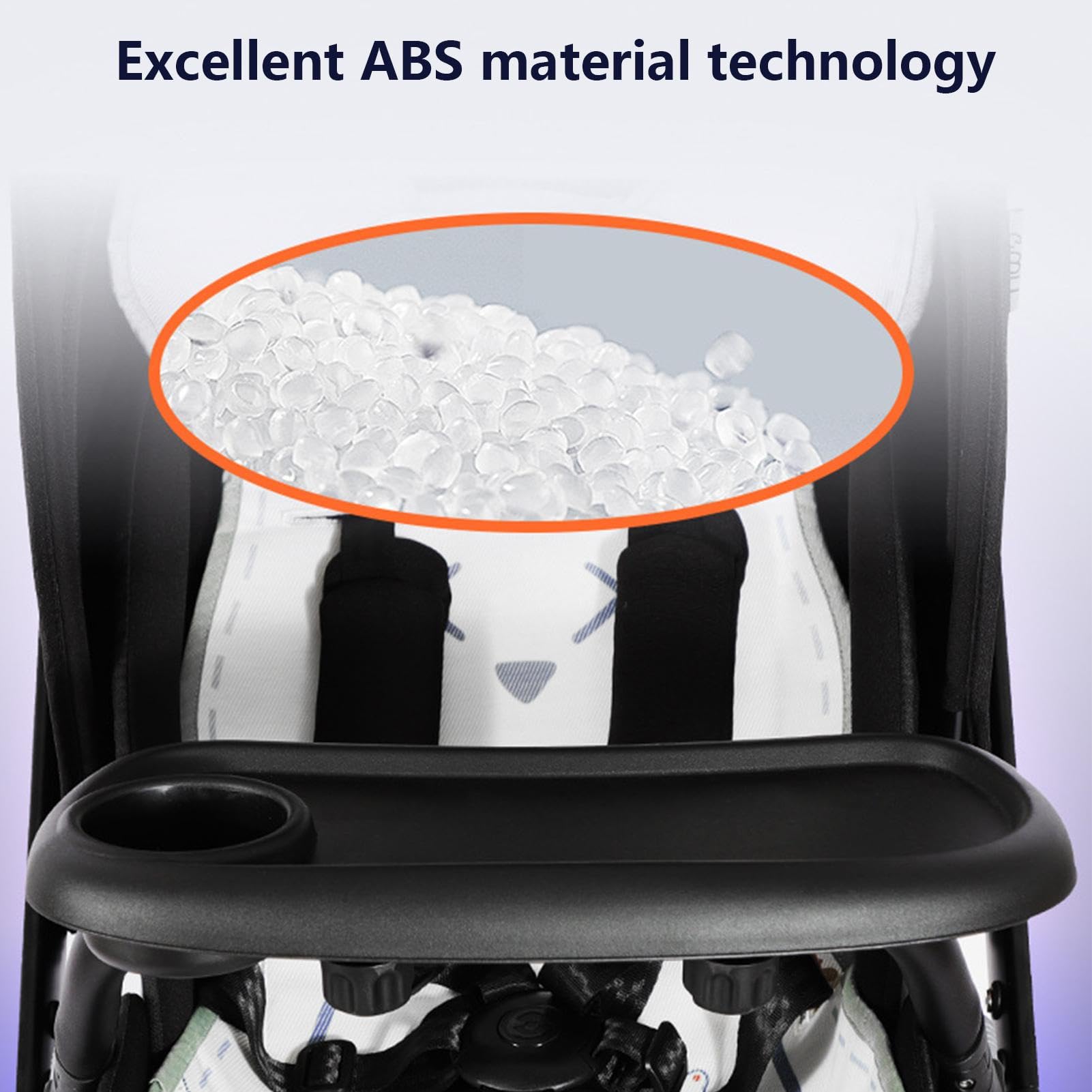 Premium Stroller Snack Tray Organizer - Large Capacity Baby Stroller Accessory for Snacks, Fruits, Sippy Cups & Bottles | Perfect for On-the-Go Feeding & Travel with Toddlers