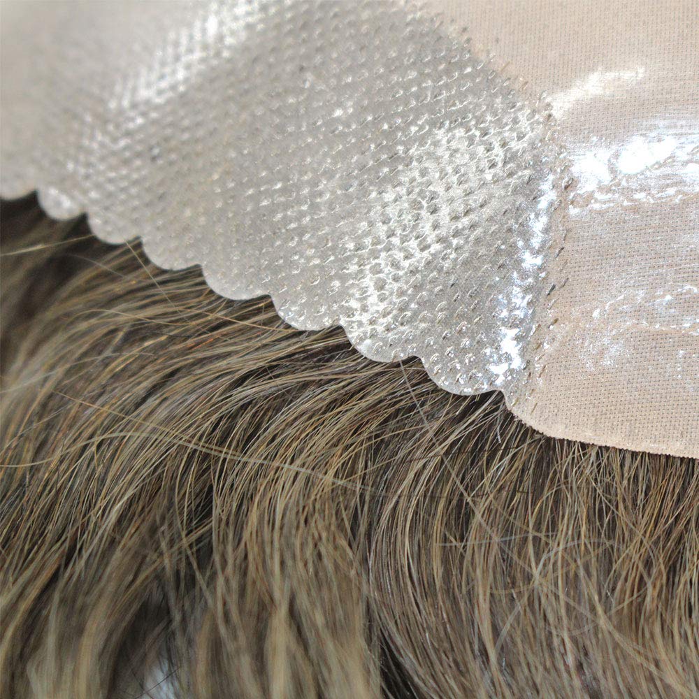 Custom Men's Human Hair System Replacement Toupee | #5 Brown Color | Hairpiece & Wig for Hair Loss & Alopecia | Natural Look for Daily Wear, Work & Social Events