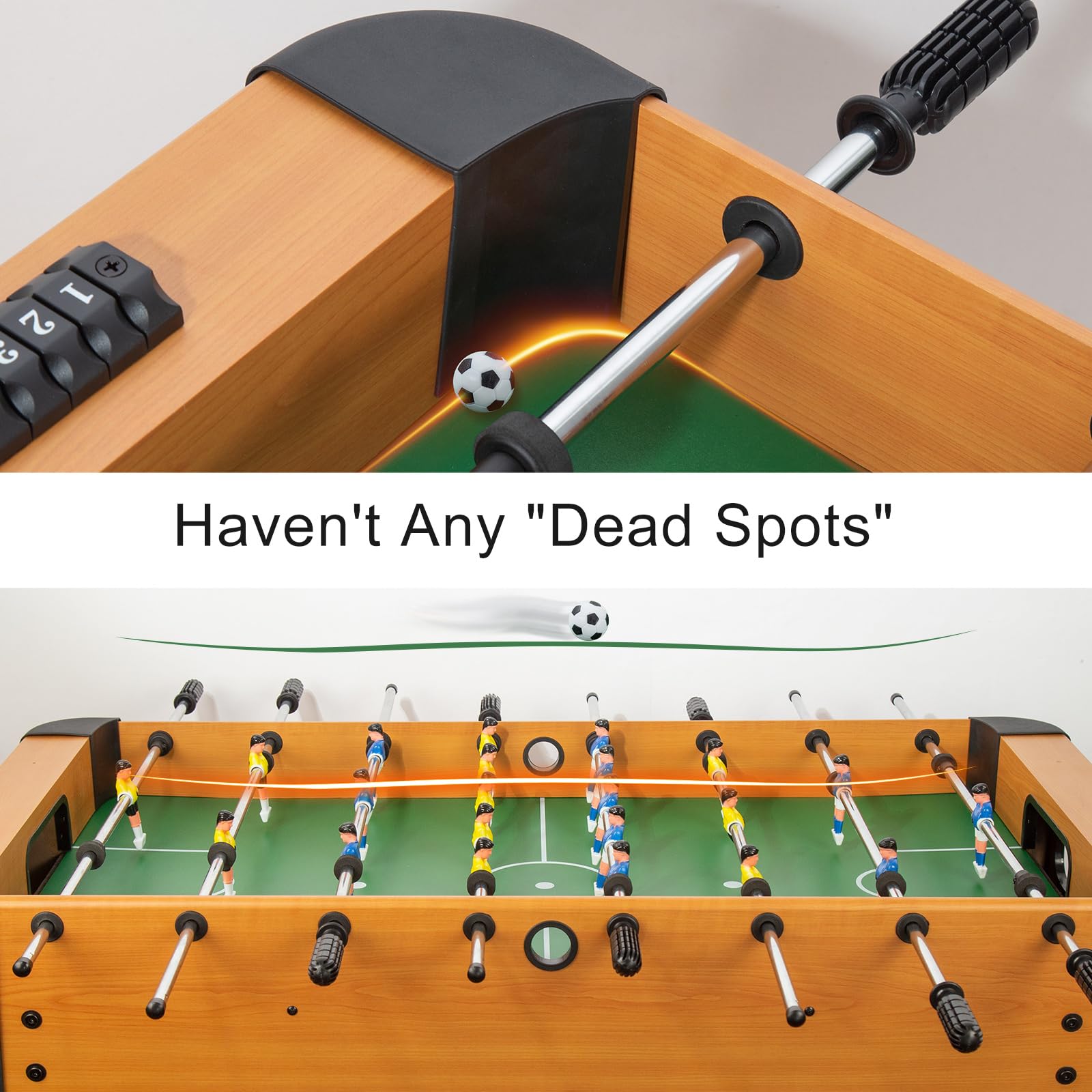 48-Inch Foosball Table for Kids & Adults - 4 FT Regulation Size Soccer Game Table for Home, Game Room & Arcade - Perfect for Family Fun & Competitive Play
