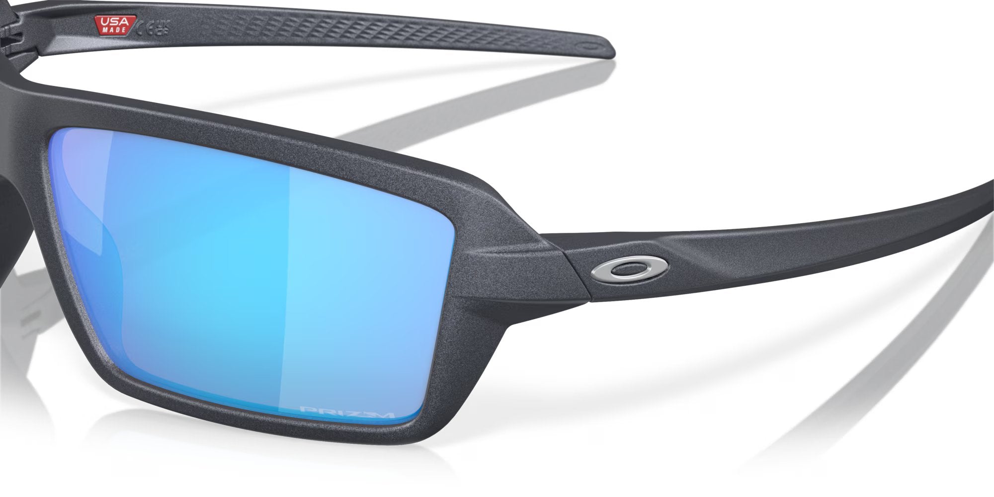 Premium Blue Steel Sunglasses with Prizm Sapphire Lens - UV Protection for Outdoor Sports & Driving
