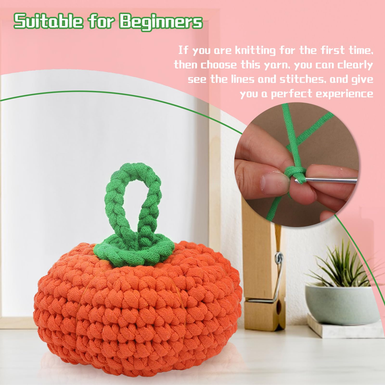 200g/7Oz Soft Acrylic Crochet Yarn for Beginners - Easy-to-See Stitches, Knitting & Crafting Supplies (Green) - Perfect for Scarves, Blankets & DIY Home Decor Projects