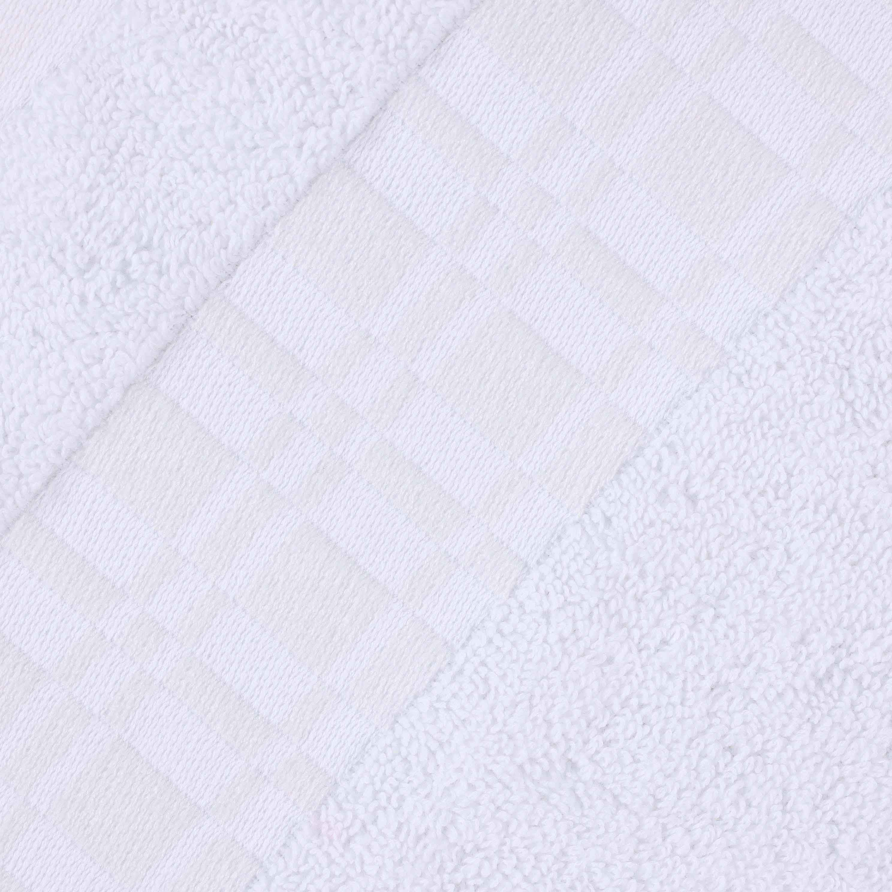 Larissa Cotton Geometric Embroidered 3-Piece Bath Towel Set - Soft & Absorbent for Bathroom, Spa, and Beach Use