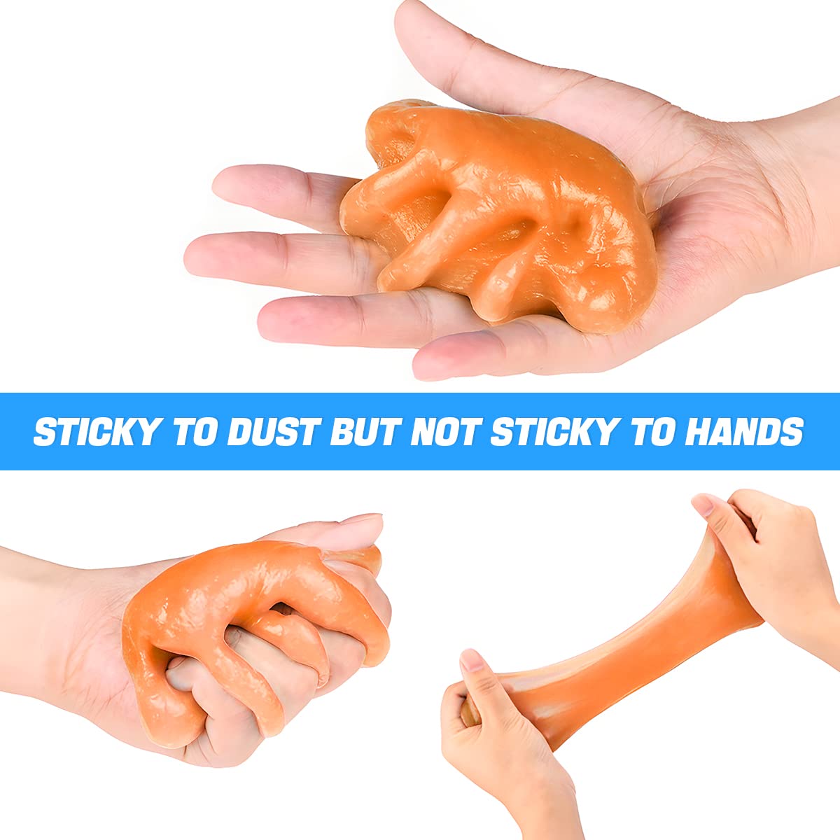 Premium Moly Magnolia Cleaning Gel for Car & Auto Detailing - Dust Removal Slime Putty for Air Vents, Keyboard, PC, Laptop - Universal Soft Glue Cleaning Tool Kit (Orange) - Perfect for Car Interior, Electronics & Hard-to-Reach Areas