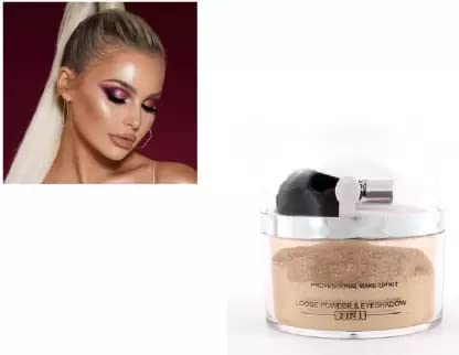 Professional Shimmer Loose Powder & Highlighter 2-in-1 Compact - Long Lasting Makeup for Contouring, Highlighting & Glowing Skin | Perfect for Daily Wear, Night Out & Special Occasions