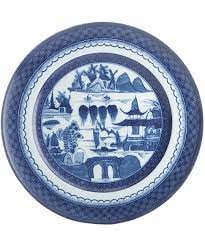 Blue Canton Dinner Plate Set - Elegant Porcelain Plates for Fine Dining, Weddings & Special Occasions - 10.5 Inch Round Ceramic Plates - Dishwasher & Microwave Safe