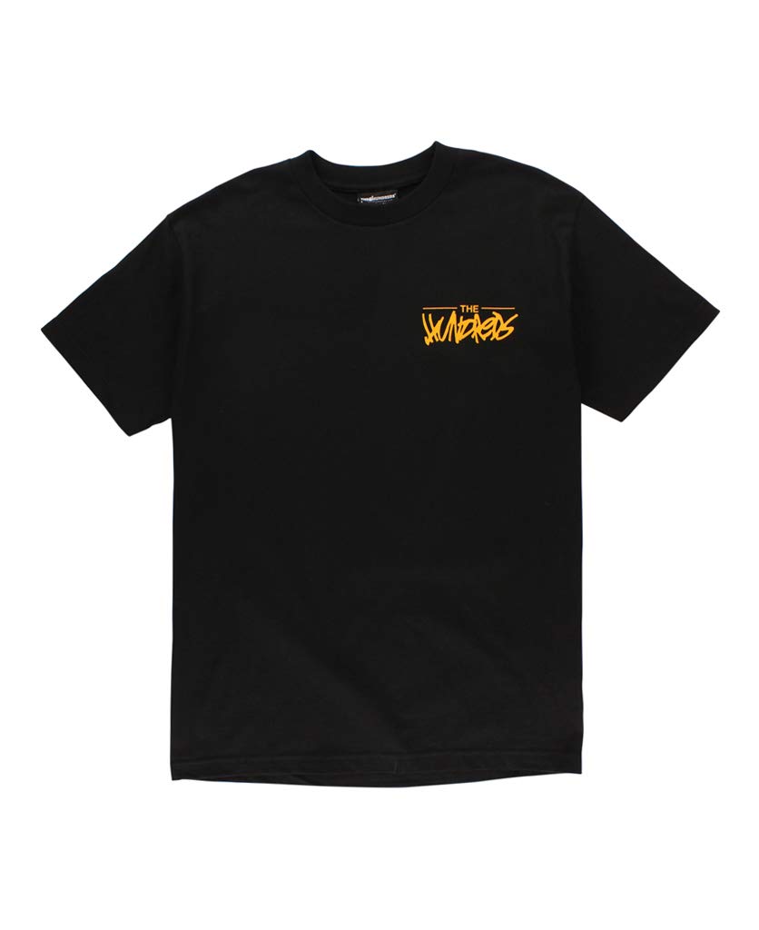 Men's Sunshine Tee - Soft Knit Short Sleeve T-Shirt - Size S - Black & Orange - Casual Wear for Summer, Outdoors & Everyday Comfort