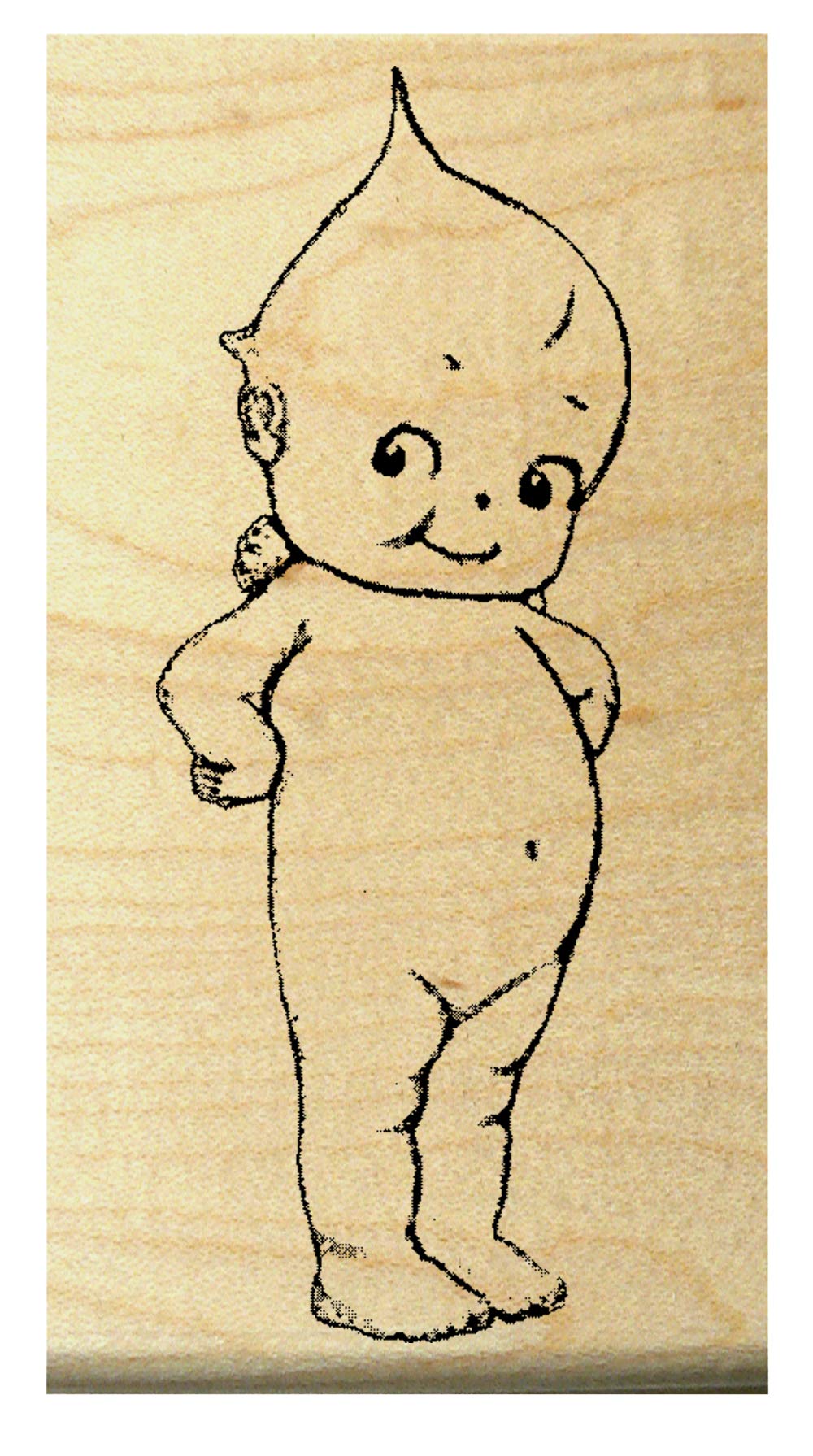 P27 Kewpie Doll Rubber Stamp - Vintage Style Craft Stamp for Scrapbooking, Card Making & DIY Projects - Perfect for Greeting Cards, Journals & Home Decor