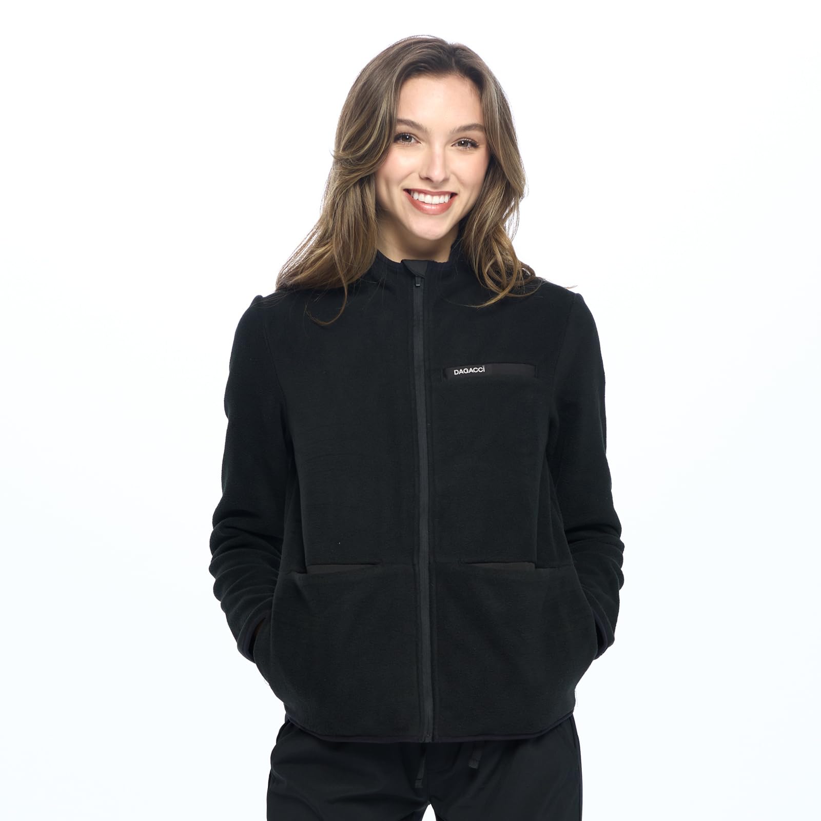 Unisex Fleece Scrub Jacket with Zip Front - Medical Uniform Warm Up Jacket for Doctors, Nurses & Healthcare Workers - Comfortable Workwear for Hospitals & Clinics
