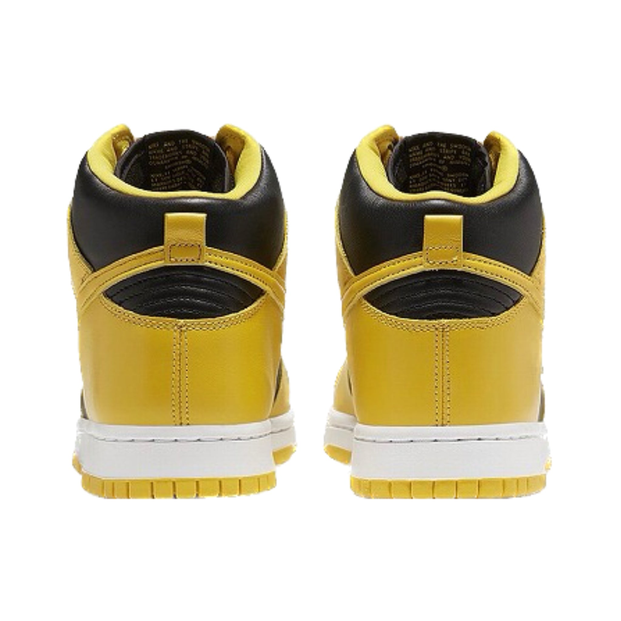 Nike Dunk High LE Goldenrod Yellow Black White Retro Basketball Shoes (1999) - Vintage Sneakers for Men, Streetwear Fashion & Basketball Court Style
