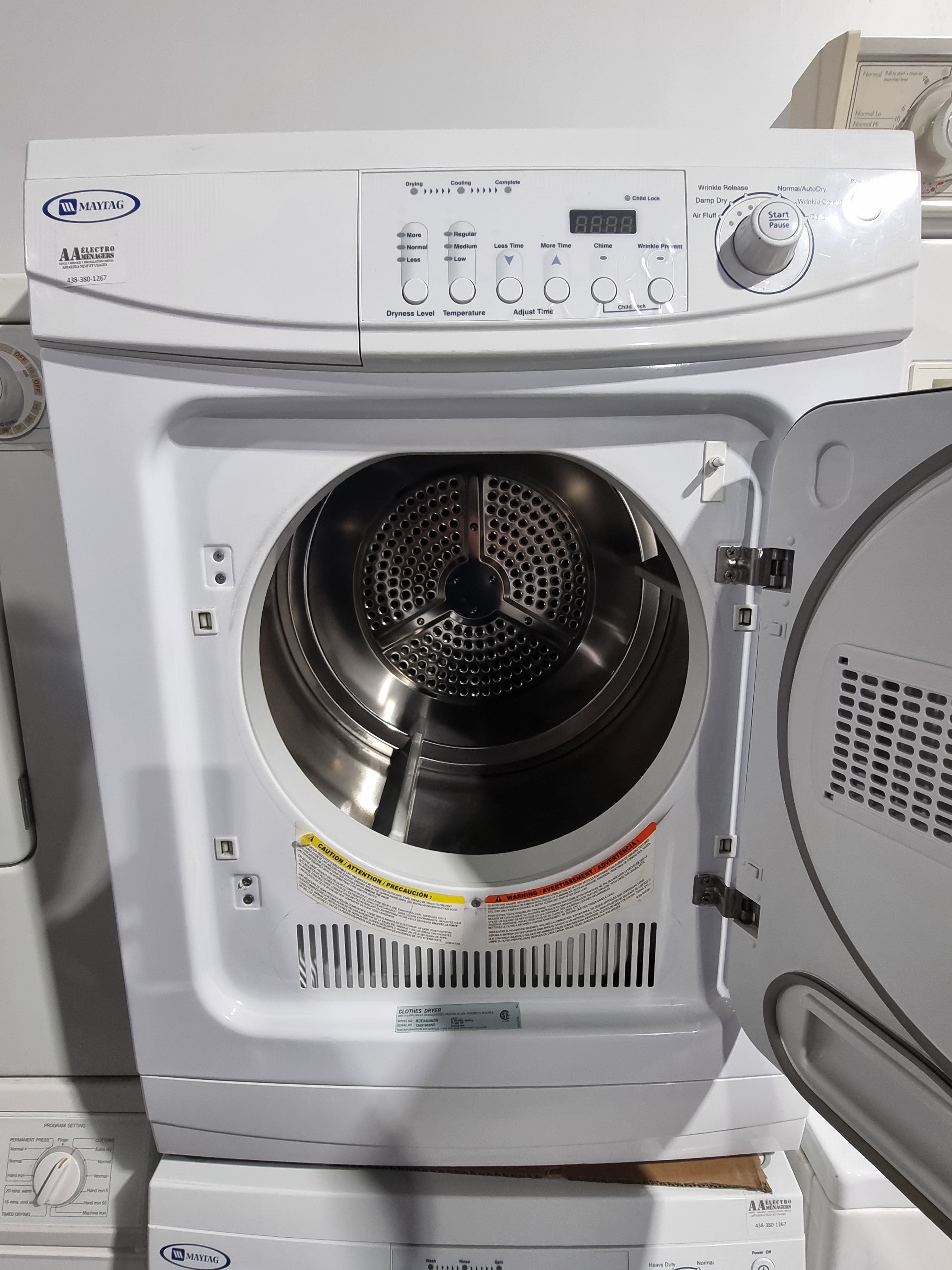 Maytag MAH2400AWW Washer & MDE2400AZW Dryer Set - Energy Efficient Laundry Appliances for Home Use | Perfect for Small Spaces & Family Laundry Needs