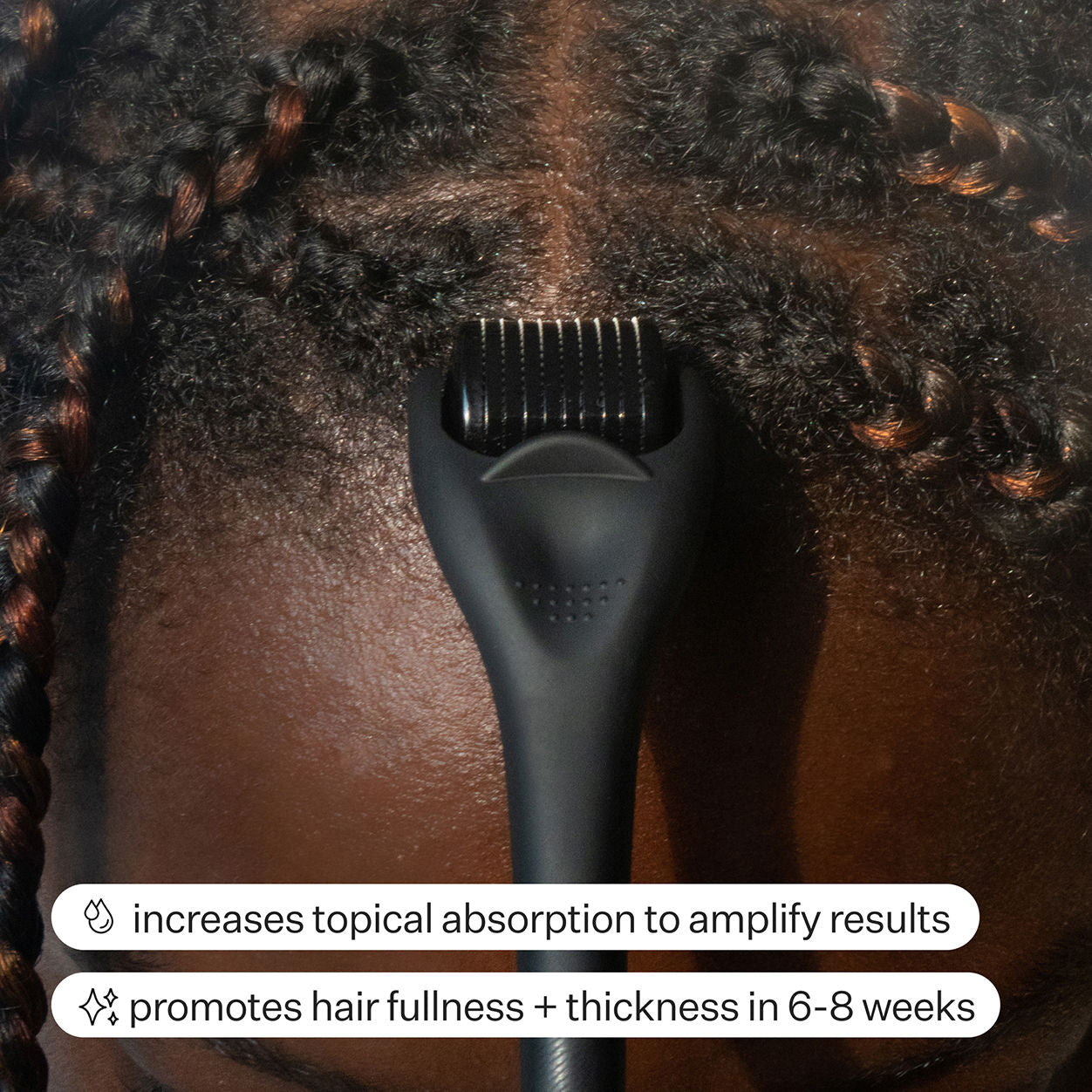 Professional Dermaroller Hair Growth System for Men & Women - Microneedling Scalp Roller for Thicker, Healthier Hair - At-Home Hair Regrowth Treatment for Thinning Hair & Hair Loss - Perfect for Daily Hair Care Routine
