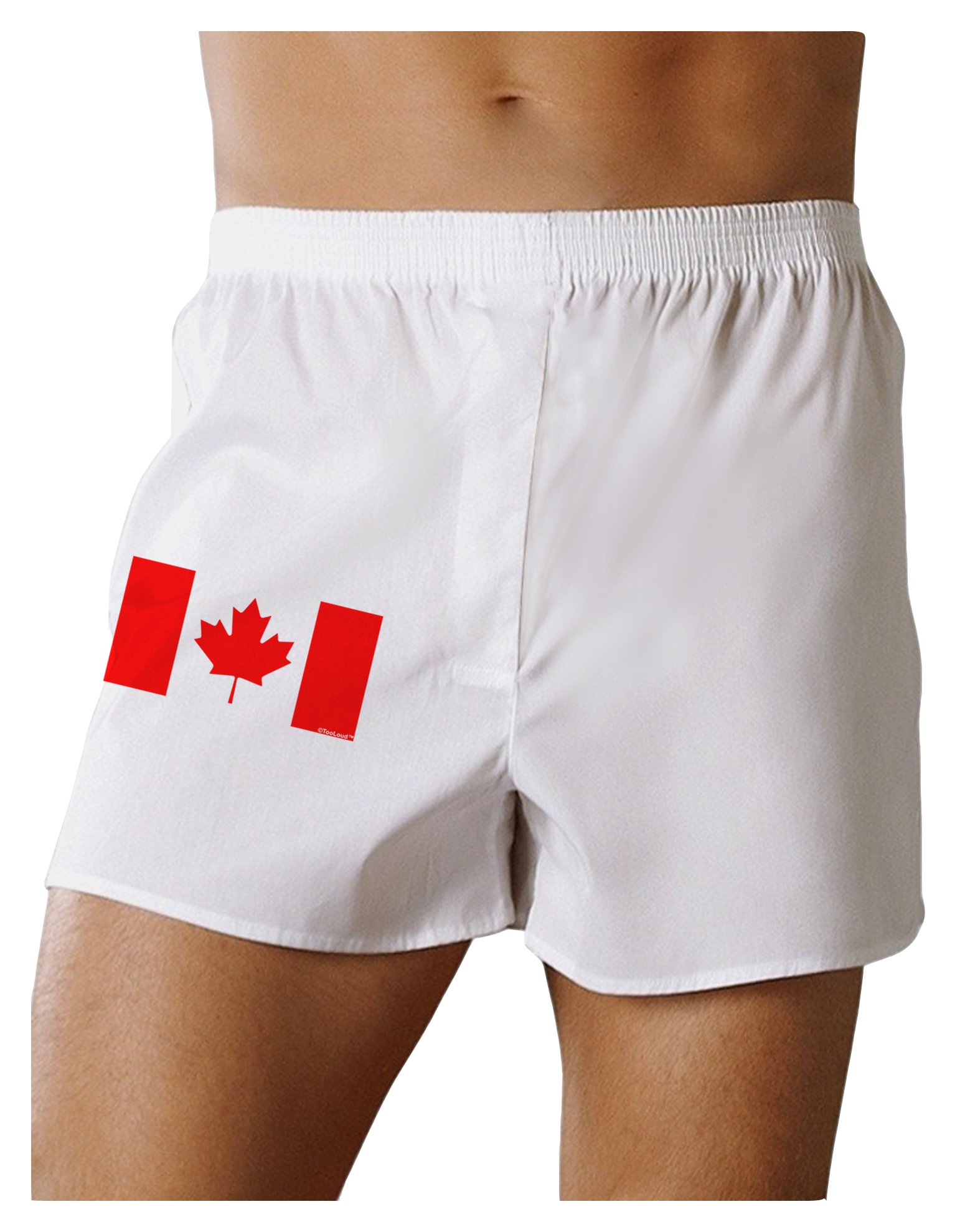 TOOLOUD Canadian Flag Boxer Shorts for Men - Patriotic Maple Leaf Design Comfortable Underwear - Perfect for Canada Day, Sports & Casual Wear