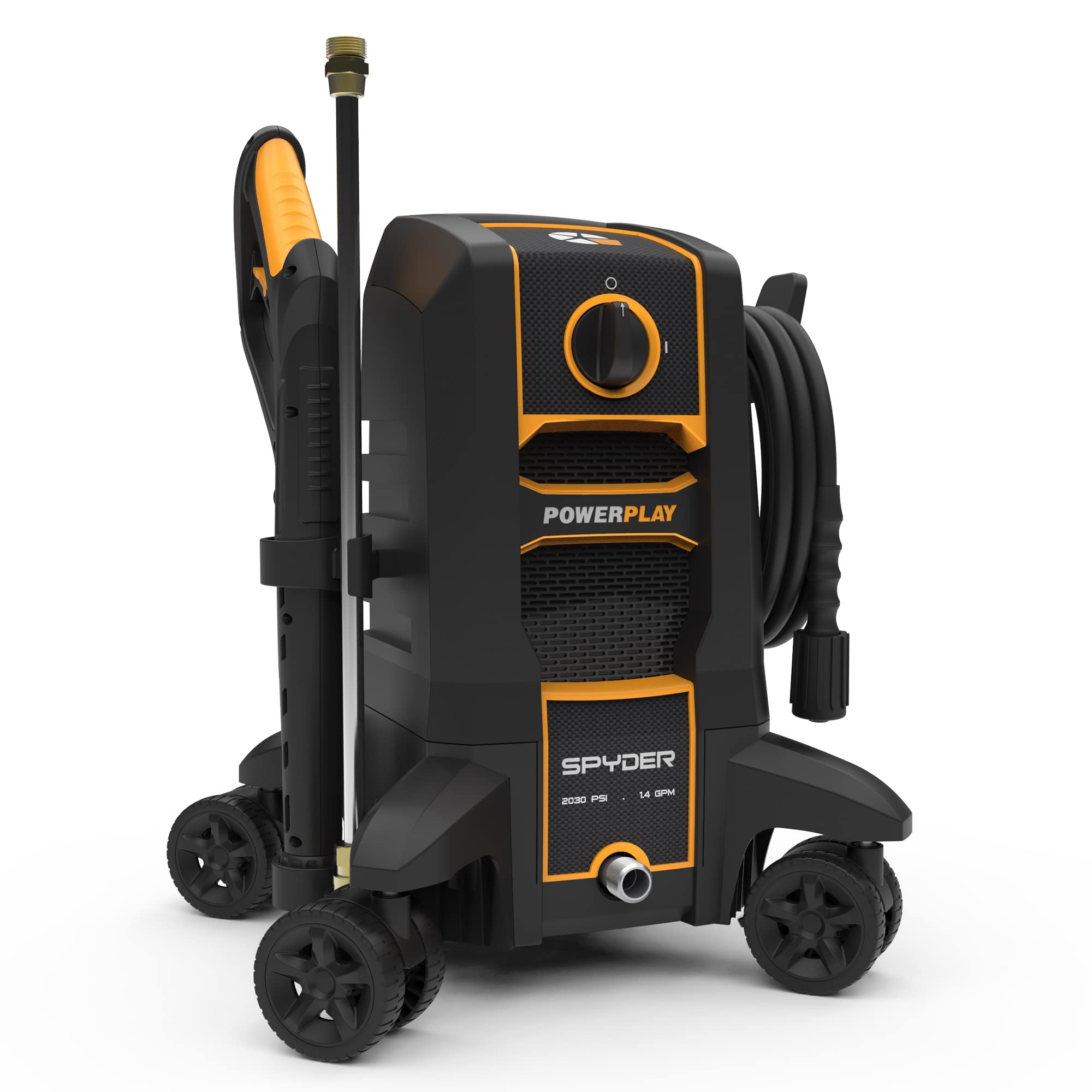 Spyder 2030PSI Electric Pressure Washer - High Power Cleaner for Home, Driveway, Deck & Patio Cleaning - Black