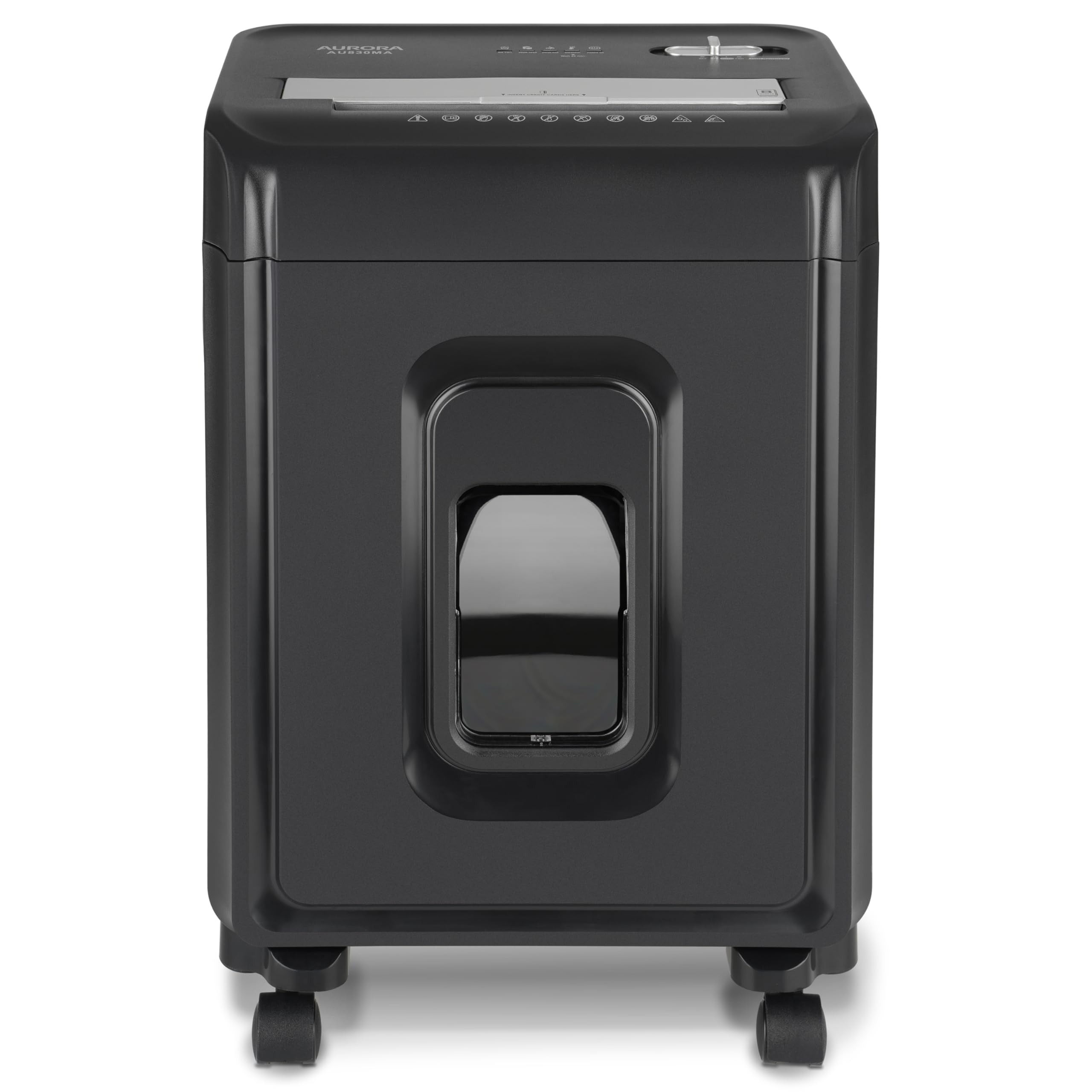 Aurora AU830MA High-Security P-5 Micro-Cut Paper Shredder - 8-Sheet Capacity, Credit Card Shredding, 20-Minute Runtime | Perfect for Home Office, Small Business & Document Security
