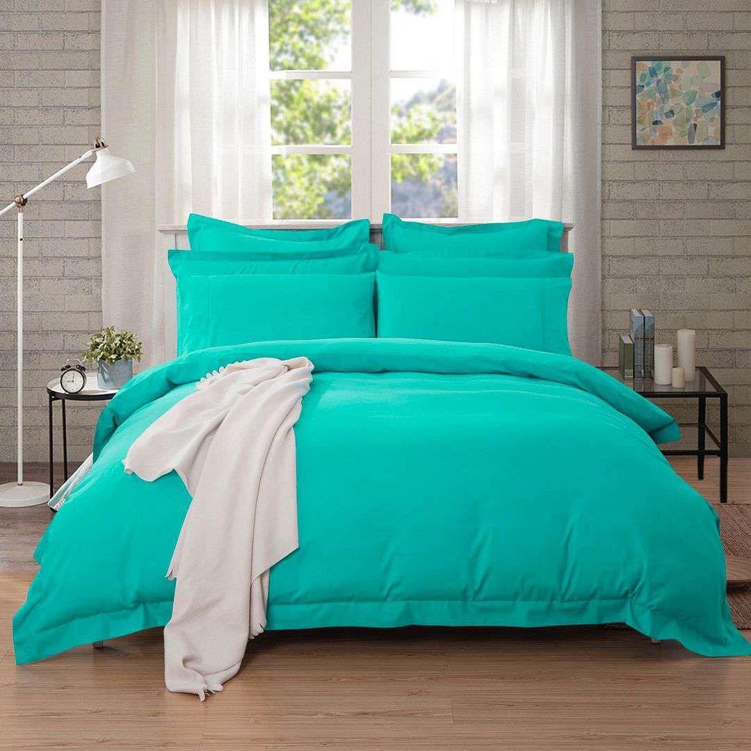 Premium 1000 Thread Count Teal Duvet Cover Set - King Size Luxury Bedding for Hotel & Home Use - Soft & Breathable Cotton for All Seasons