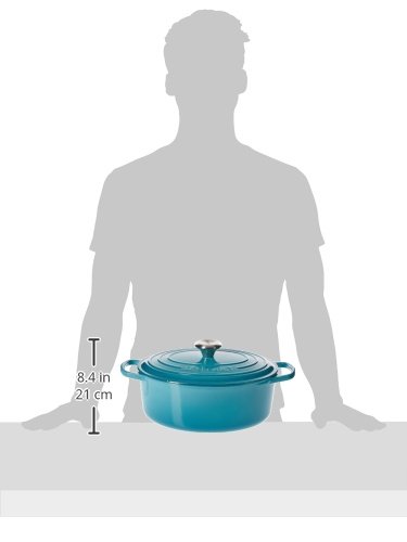 Le Creuset 5 qt. Enameled Cast Iron Oval Dutch Oven - Caribbean Blue | Premium Cookware for Braising, Roasting & Baking | Perfect for Soups, Stews & Family Dinners