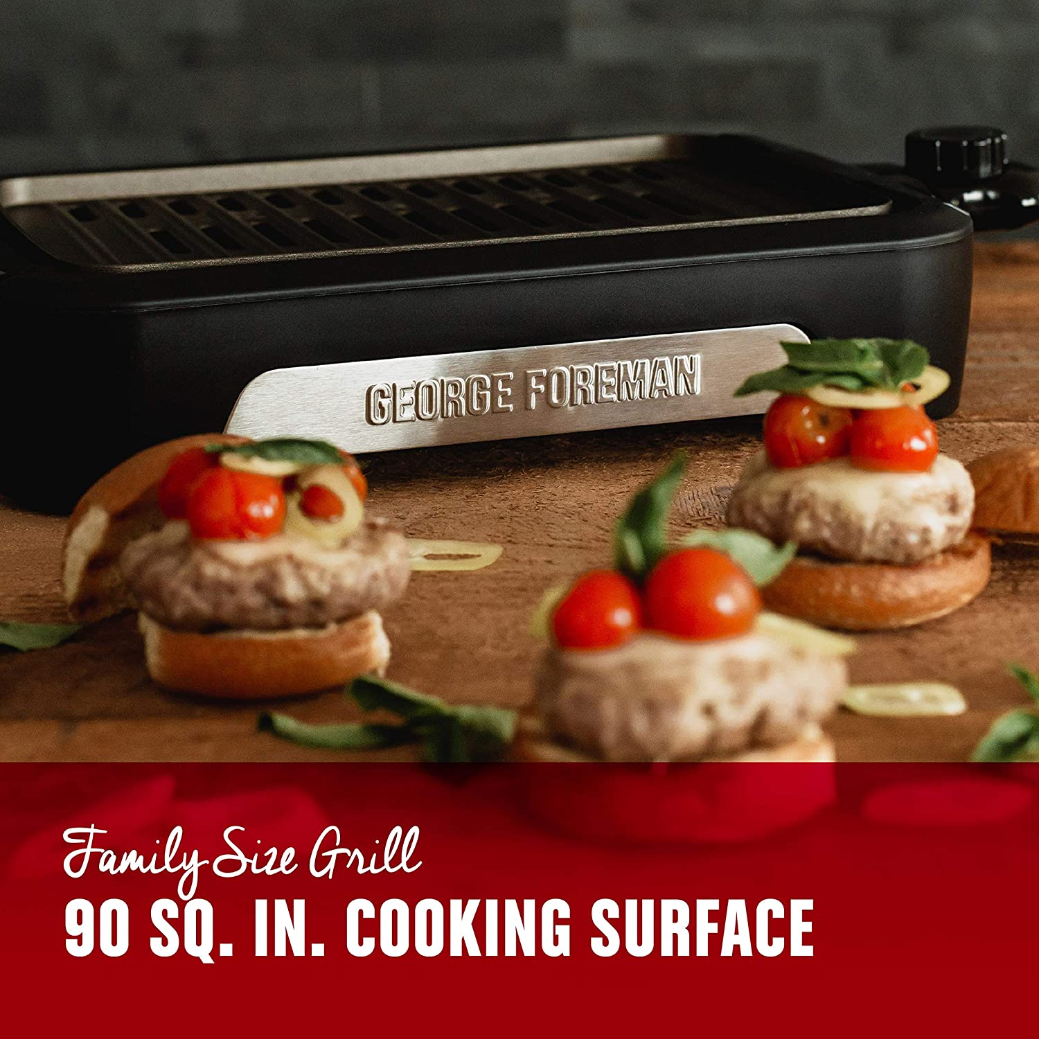 GEORGE FOREMAN Smokeless Indoor Grill - GFS0090BC | Certified & Warranty Included | Perfect for Healthy Cooking at Home, Apartments, or Small Kitchens