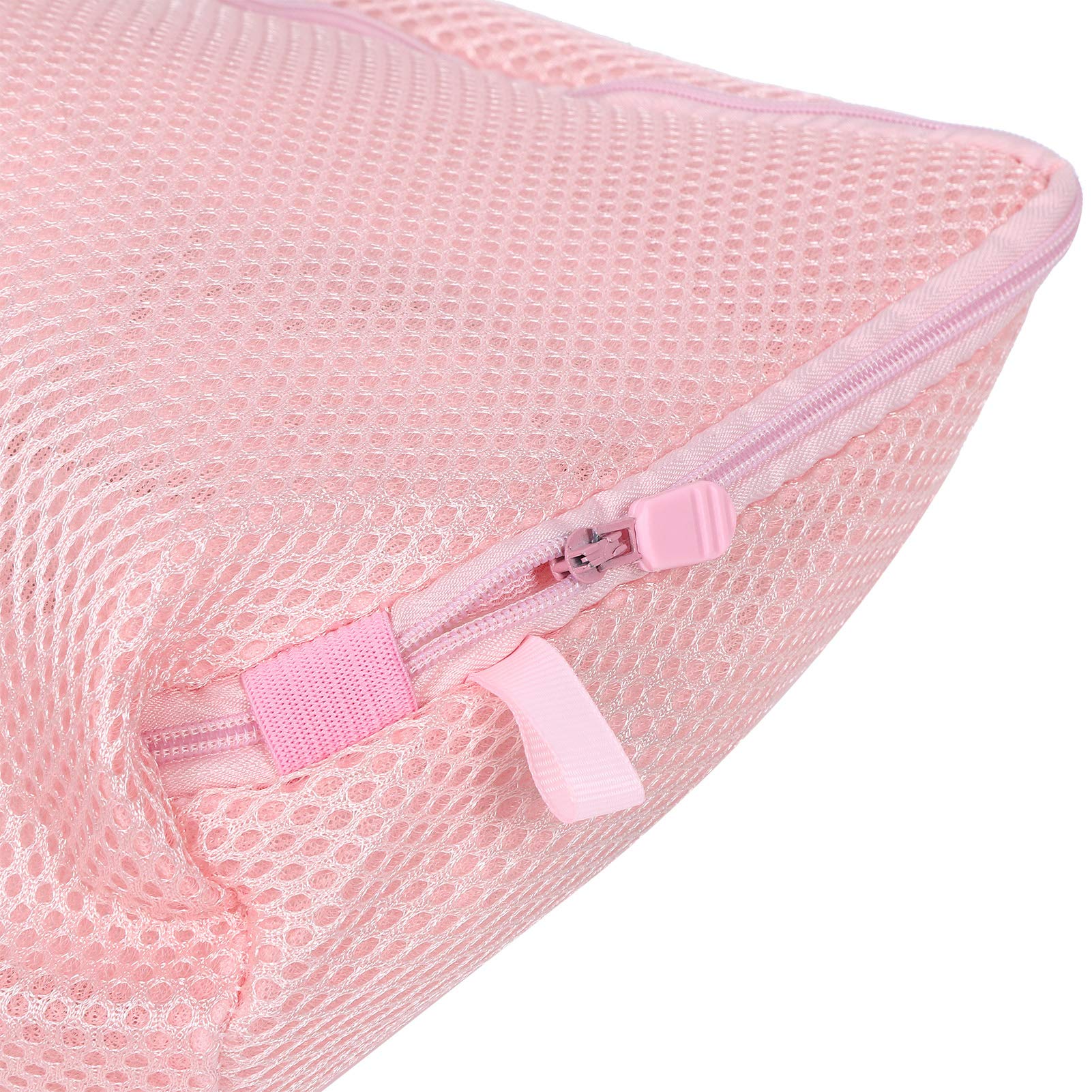 5-Pack Polyester Laundry Wash Bags with Zipper Puller - Non-Toxic Mesh Lingerie & Delicates Organizer for Bras, Socks, Underwear - Perfect for Travel, Dorm & Home Use