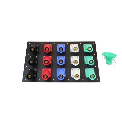 1200 Amp Male Double Set Screw 15 Position CAM Lock Panel - Heavy Duty Electrical Connector for Industrial Power Distribution & Panel Wiring