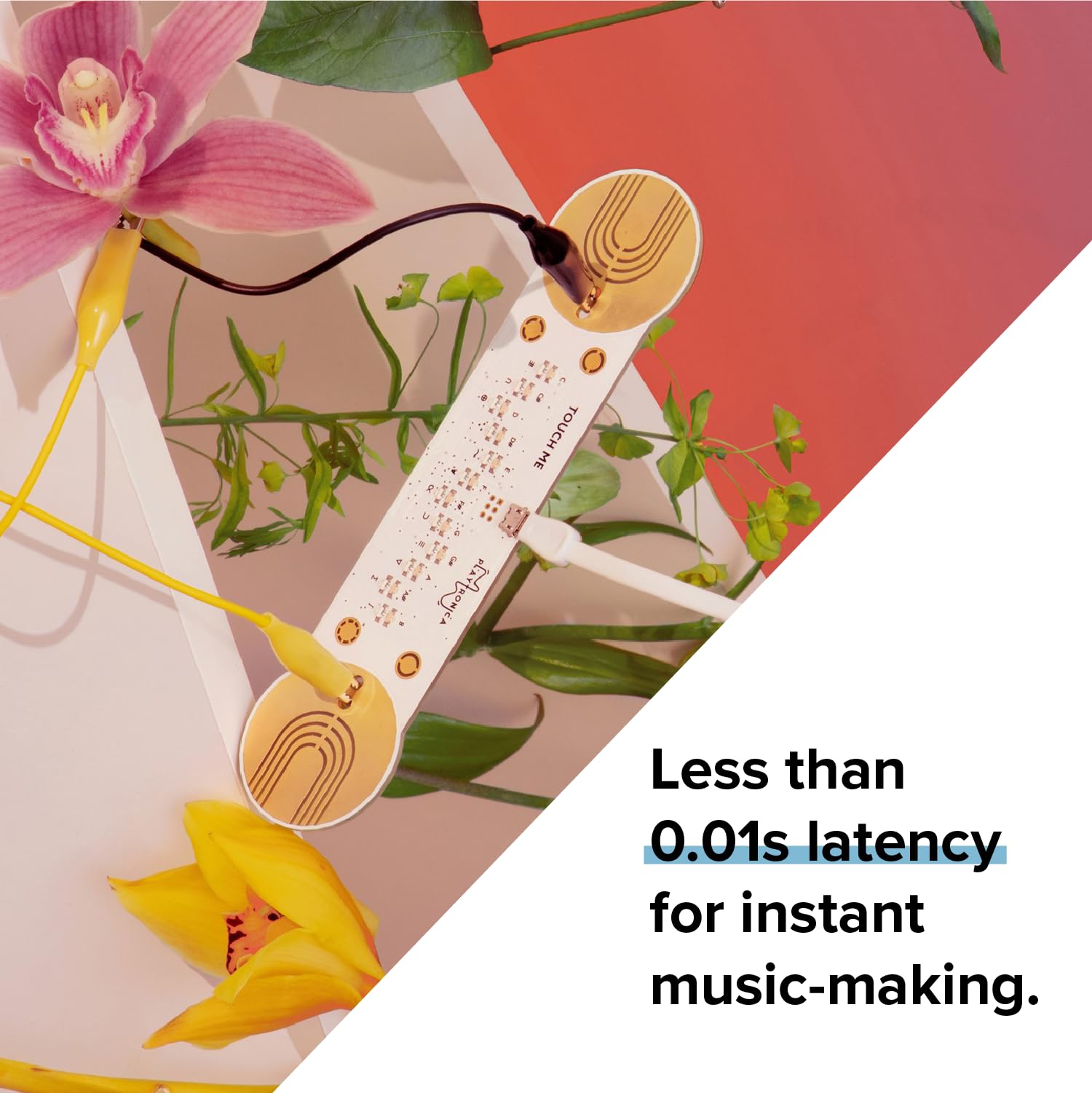 TouchMe MIDI Controller - Turn Skin, Water & Flowers into Music | Interactive Electronic Instrument for Solo & Group Play | Dynamic Sound Response to Touch Area & Pressure | Perfect for Live Performances, Studio Recording & Music Therapy