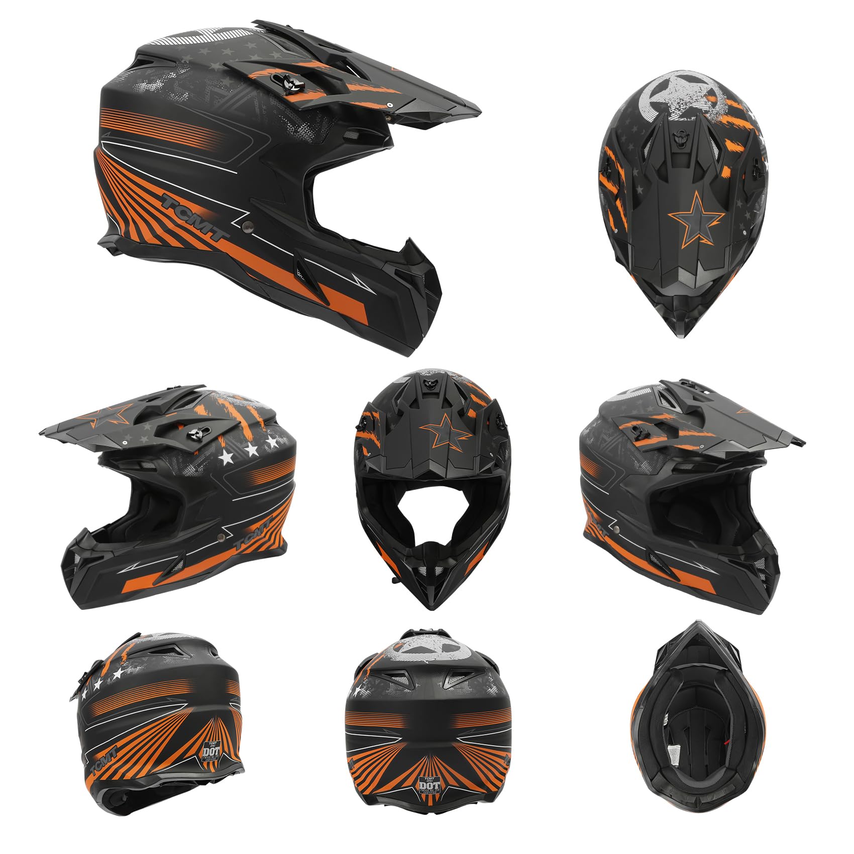 TCMT DOT Approved Full Face MX Helmet for Men & Women - Motocross, Dirt Bike, ATV & Mountain Bike Off-Road Safety Gear | Perfect for Racing, Trail Riding & Extreme Sports Adventures