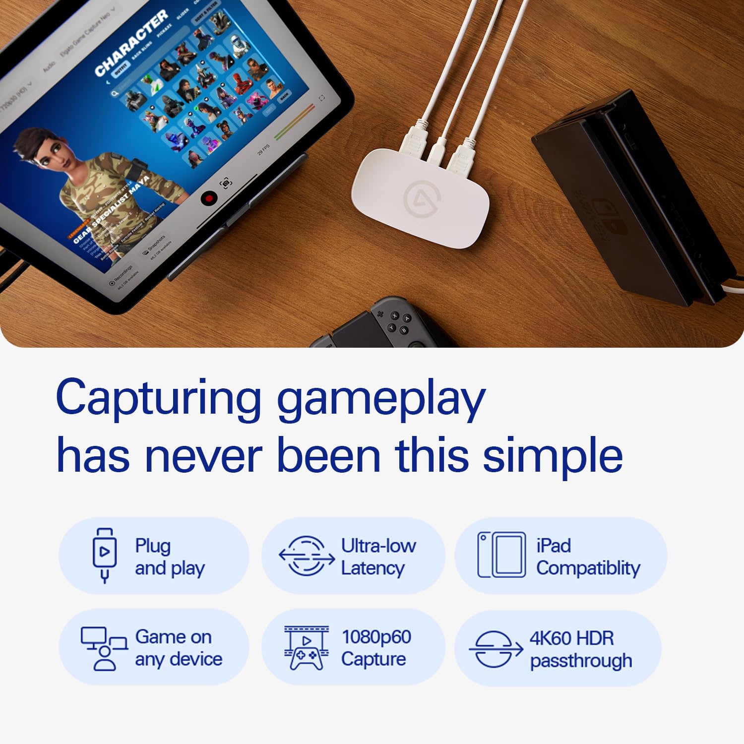 Elgato Neo Gaming Bundle - 4K60 HDR Game Capture Card with Wave Neo USB Microphone for PS5, Xbox, Switch & iPhone - Perfect for Live Streaming, Gaming & Voice Recording - Plug & Play on PC, Mac, Laptop & iPad - Ideal for Twitch, YouTube & Podcast Content Creation