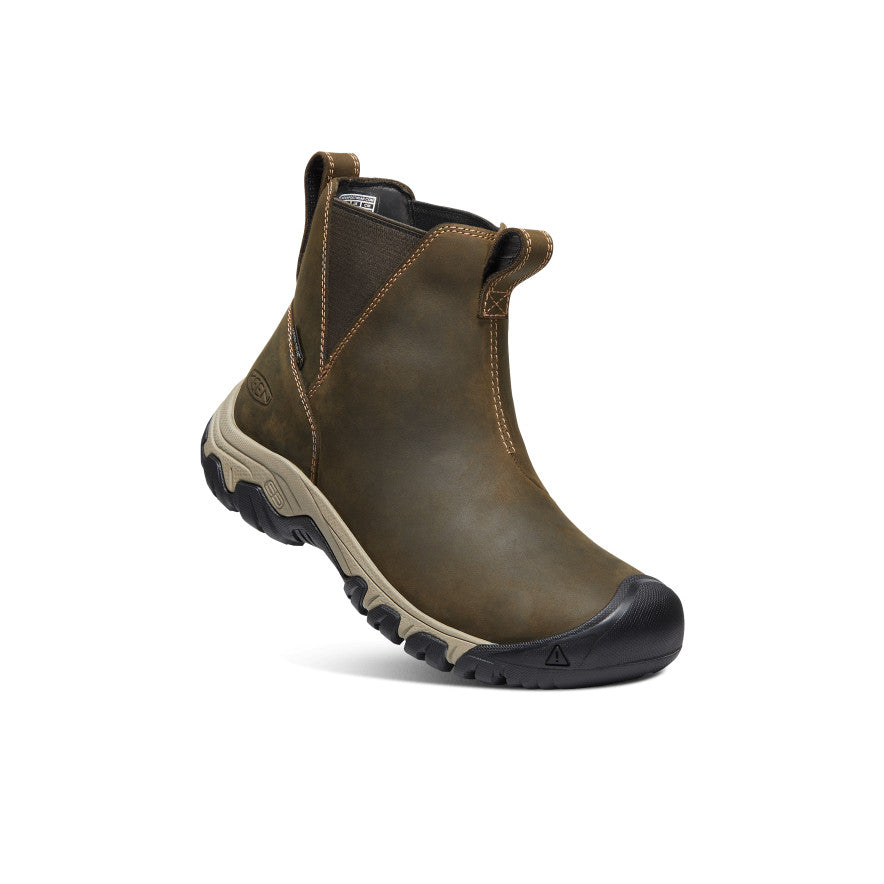 Waterproof Chelsea Boots for Women - Olive/Timberwolf | Slip-Resistant Winter & Rain Boots for Outdoor, Work & Casual Wear