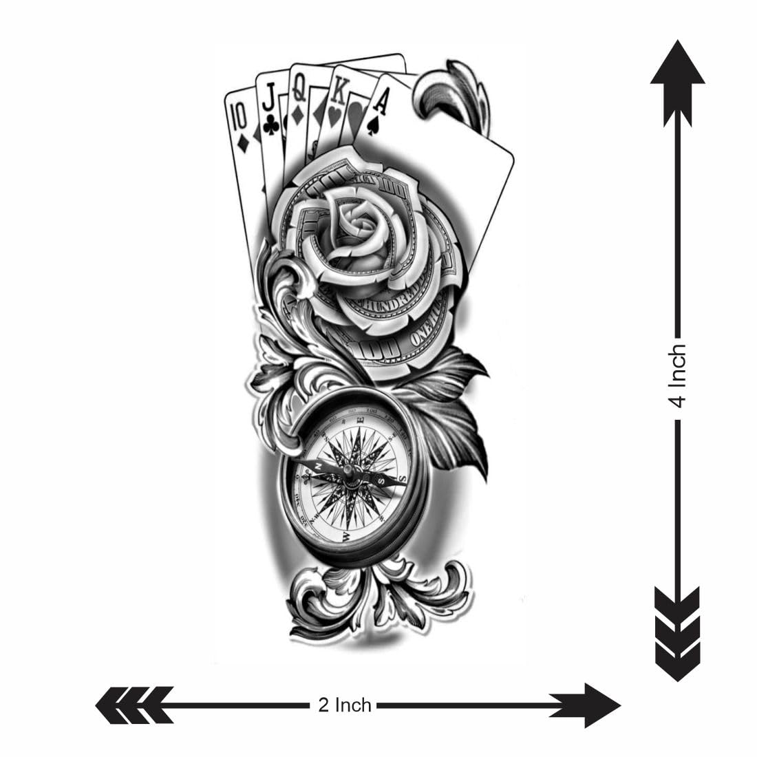 Waterproof Temporary Flower Tattoo for Hands - Long Lasting Fake Body Art for Teens & Adults | Perfect for Parties, Festivals & Cosplay