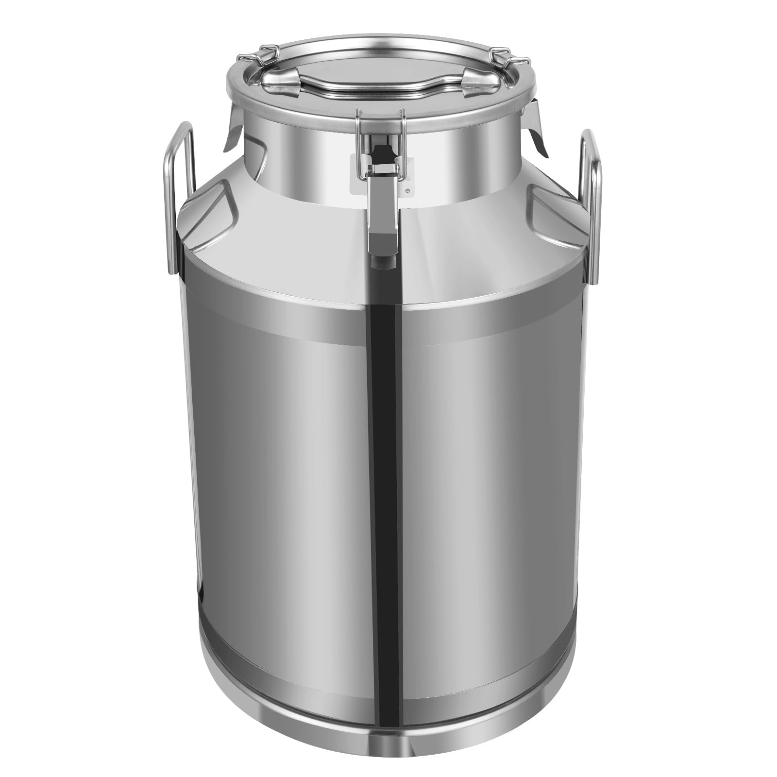 60 Liter (15.85 Gallon) Stainless Steel Milk Can & Wine Fermentation Bucket - Heavy Duty Food Grade Container with Silicone Sealed Lid - Perfect for Home Brewing, Dairy Storage, and Oil Barrel Use