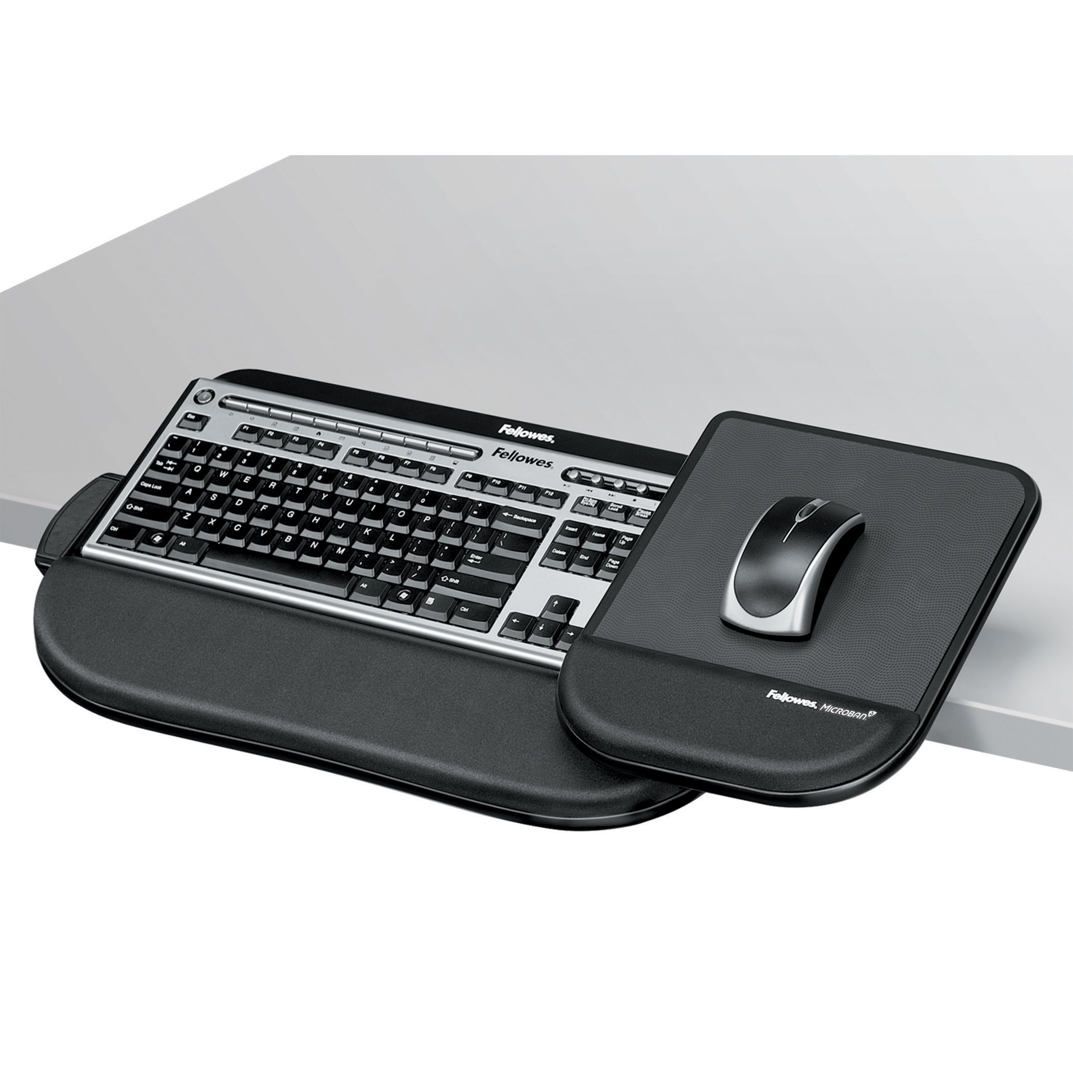 FEL8060201 - Ergonomic Tilt and Slide Keyboard Tray with Comfort Glide System - Perfect for Home Office, Gaming, and Workspace Setup