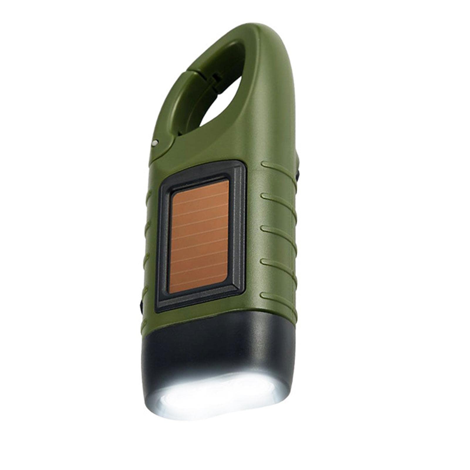 Hand Crank Flashlight with Solar Charging - Rechargeable LED Emergency Light for Camping, Hiking & Power Outages - Portable Dynamo Torch for Outdoor Adventures & Home Safety