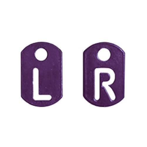 MXM Radiography Tablet Markers L and R for Radiographers - Left Right X-ray Positioning Markers - Durable Medical Imaging Tools for Hospitals, Clinics and Radiology Students (Lilac Purple)