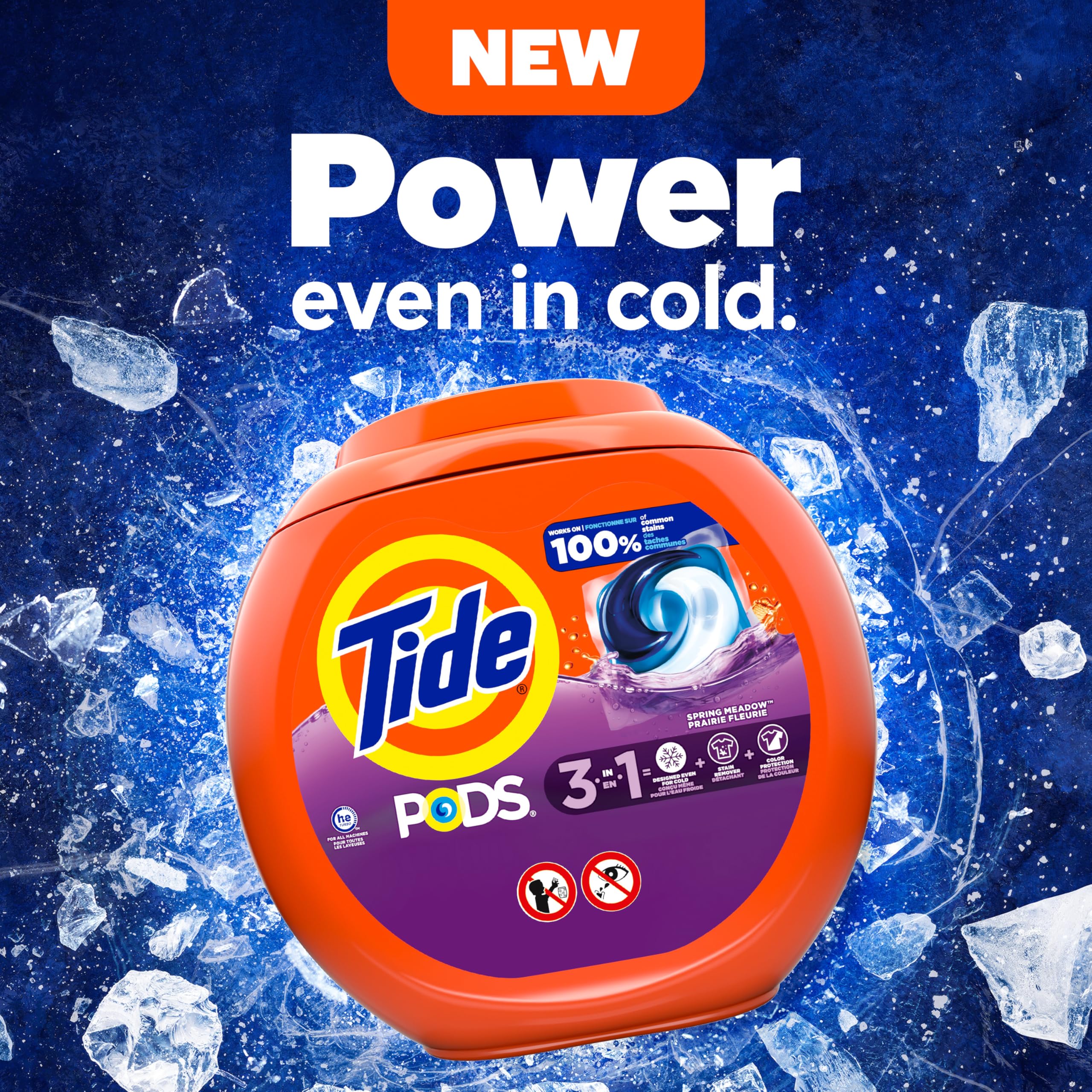 Tide PODS Laundry Detergent Pacs, Spring Meadow Scent - 112 Count, Concentrated Laundry Soap, Stain Remover & Color Protector | For Fresh & Clean Clothes, Perfect for Families & College Students