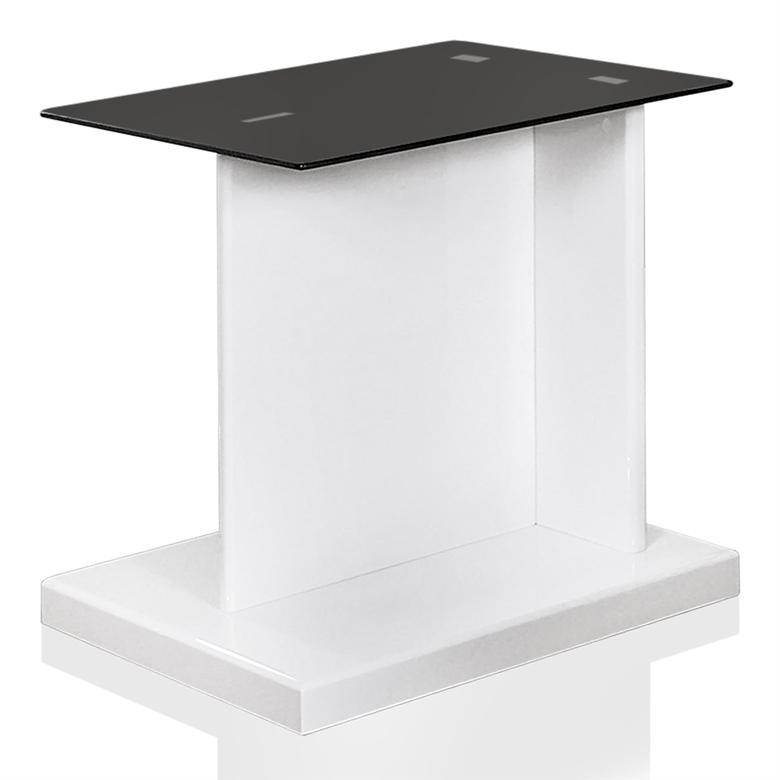 White Thame Glass Top 3-Piece Coffee Table Set for Living Room