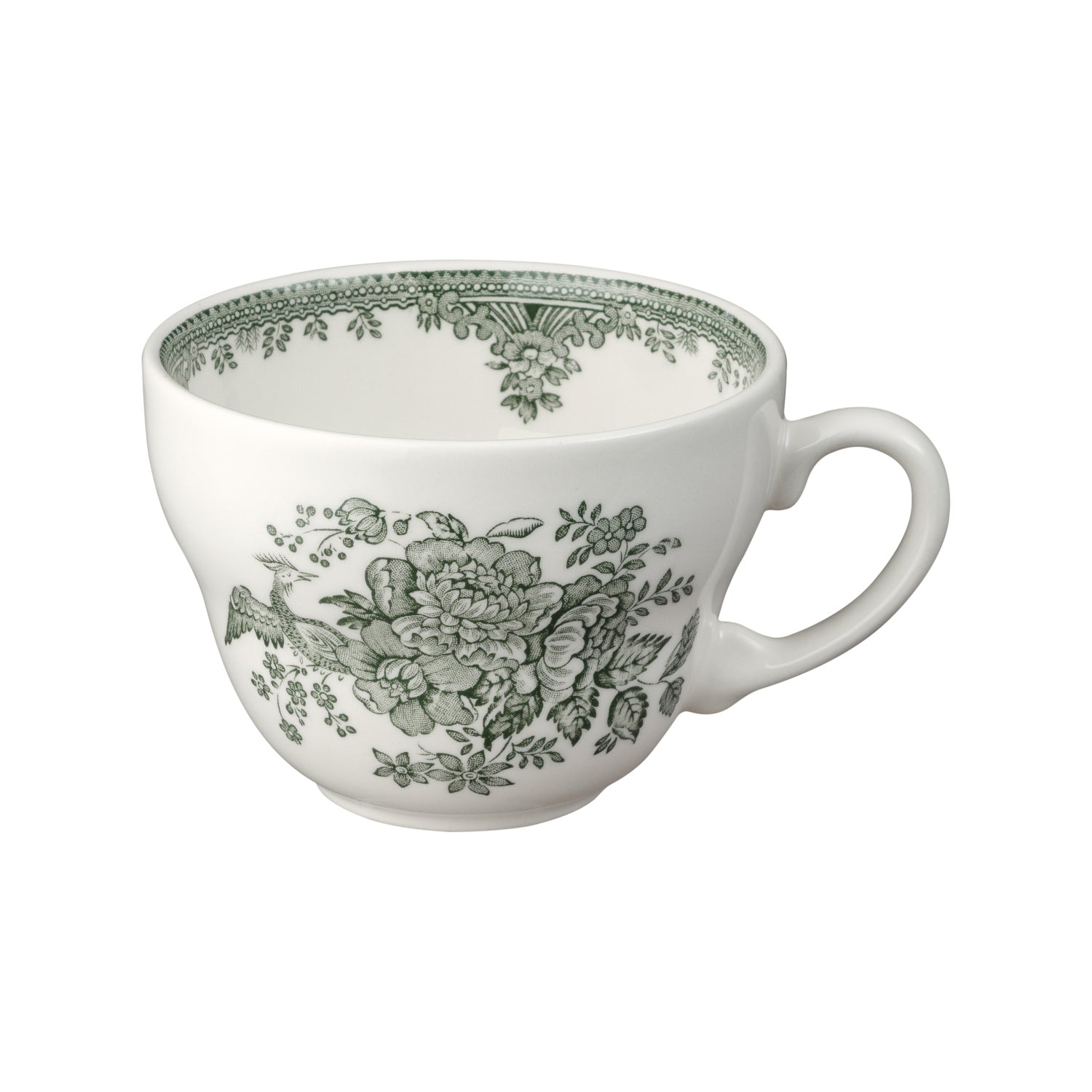Burleigh Dark Green Asiatic Pheasants Dinnerware Set - Elegant Fine China Plates, Bowls & Cups - Perfect for Formal Dining, Tea Parties & Home Decor