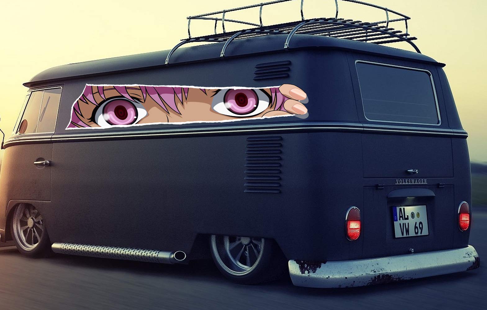 Anime Full Color Car Vinyl Wrap - Sexy Anime Car Decal Sticker for Vehicles (22