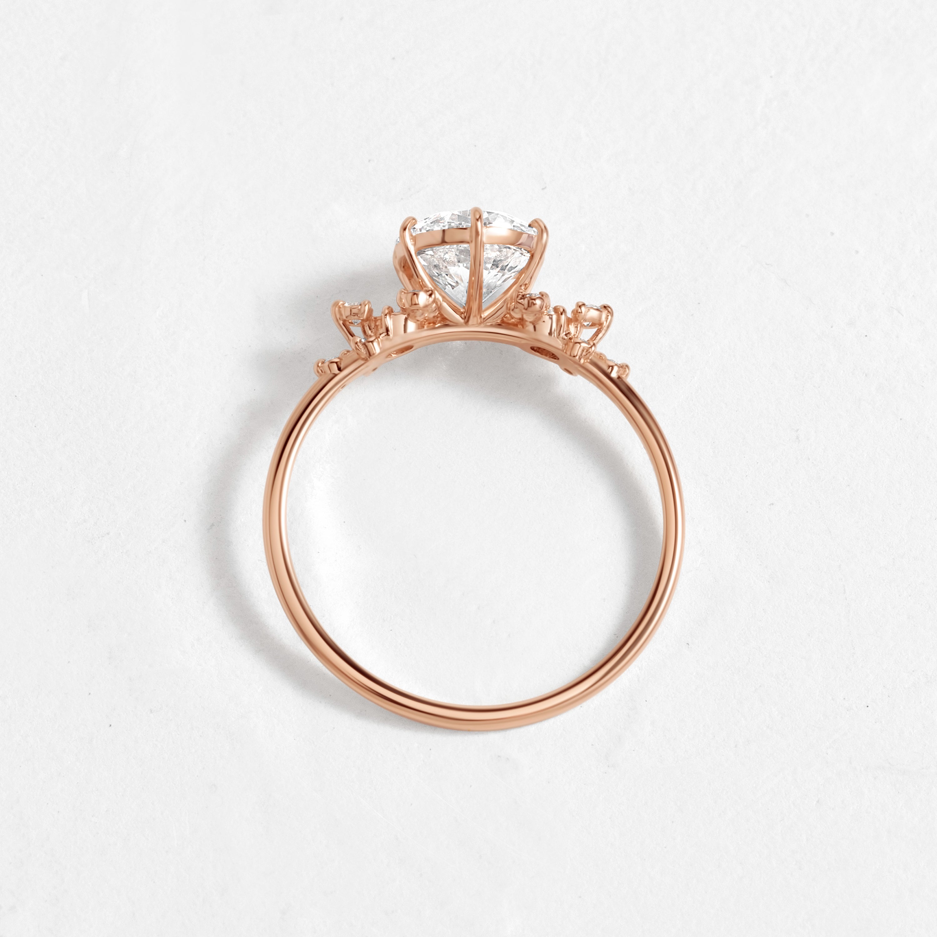 Blossom Ring - Elegant Round Cut Sterling Silver Floral Jewelry for Women - Perfect for Weddings, Anniversaries & Special Occasions