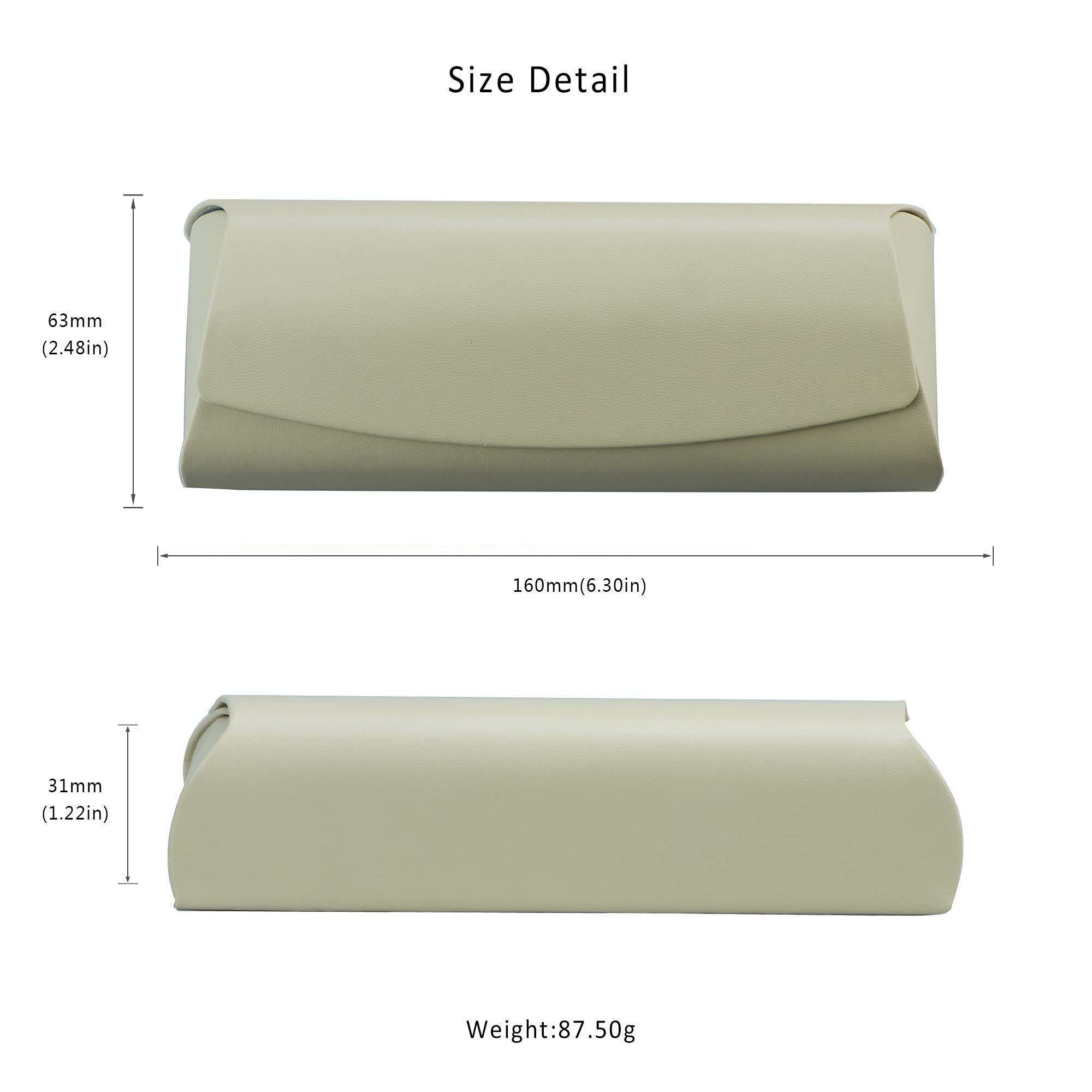 Premium Hard Shell Eyeglass Case - Durable PU Leather Sunglass Holder for Men & Women | Lightweight & Portable | Perfect for Travel, Work & Daily Use